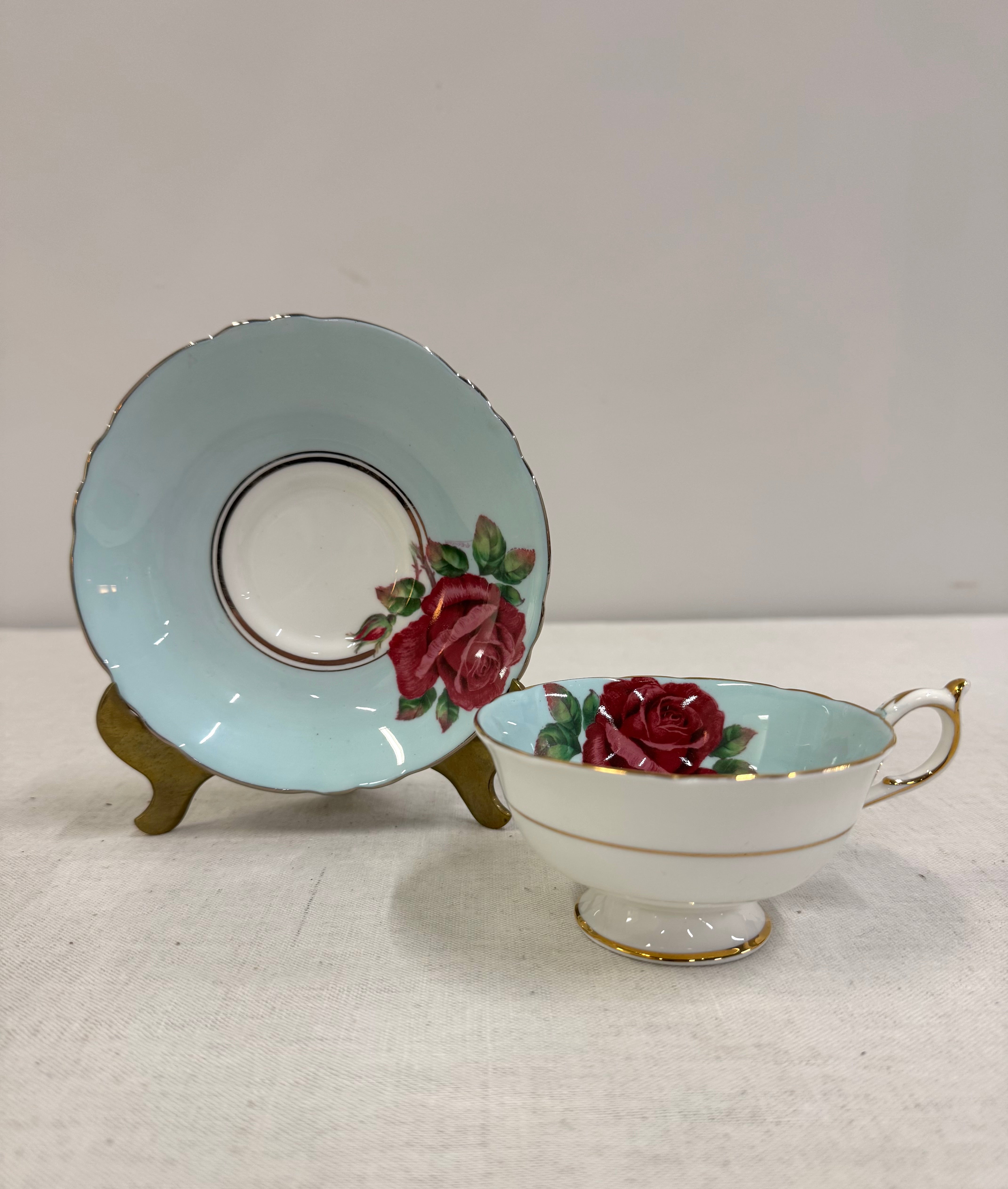 PARAGON Red Roses Cup & Saucer