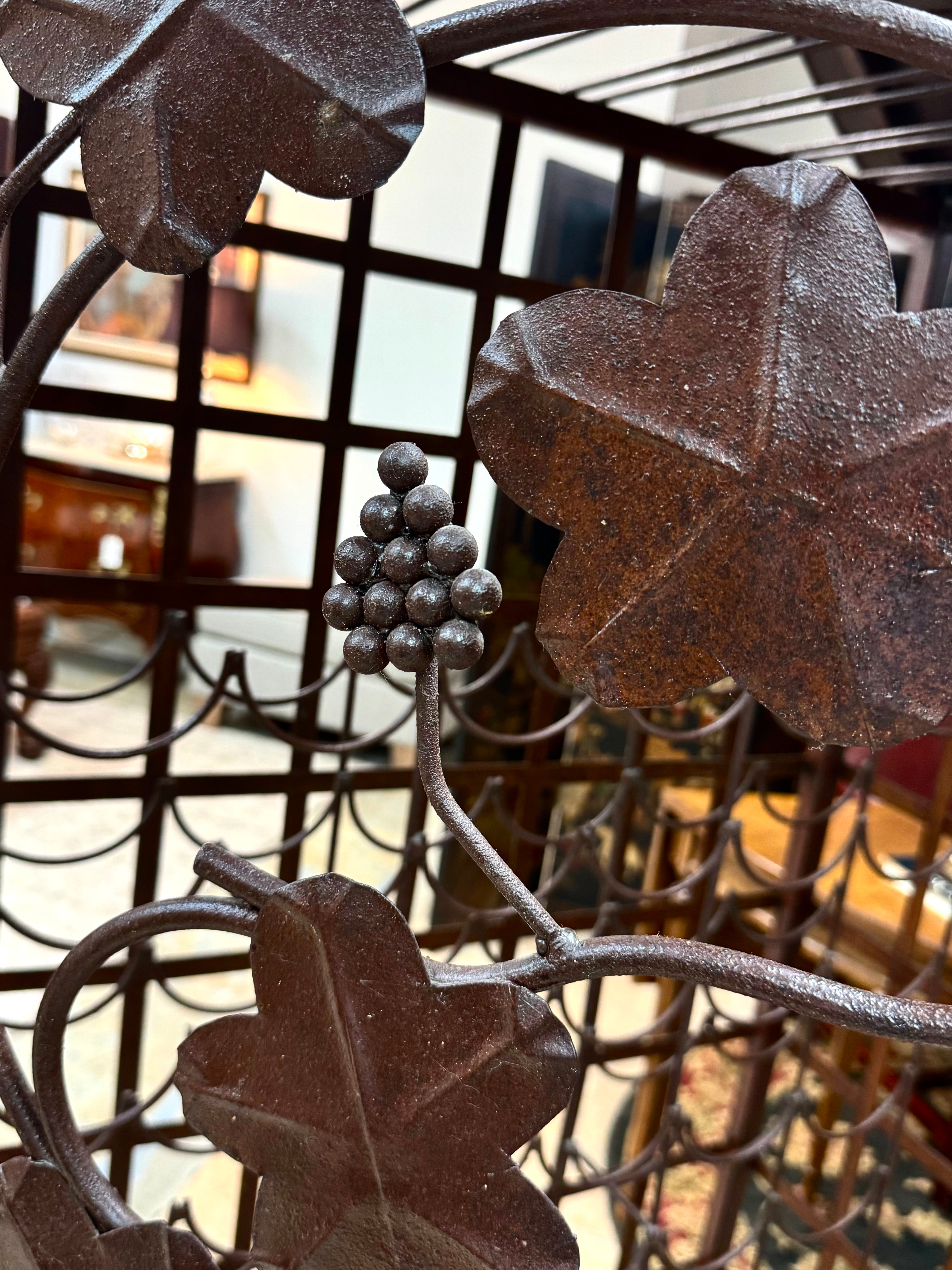 Hand-forged Wrought Iron Wine Rack