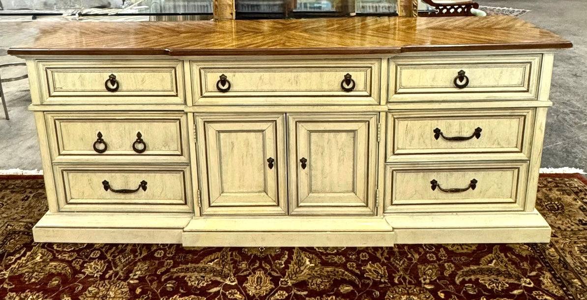 Cream Antique-finish Dresser