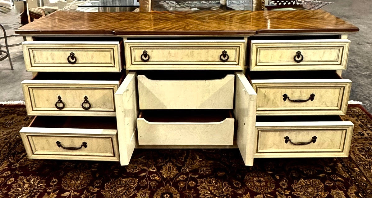 Cream Antique-finish Dresser