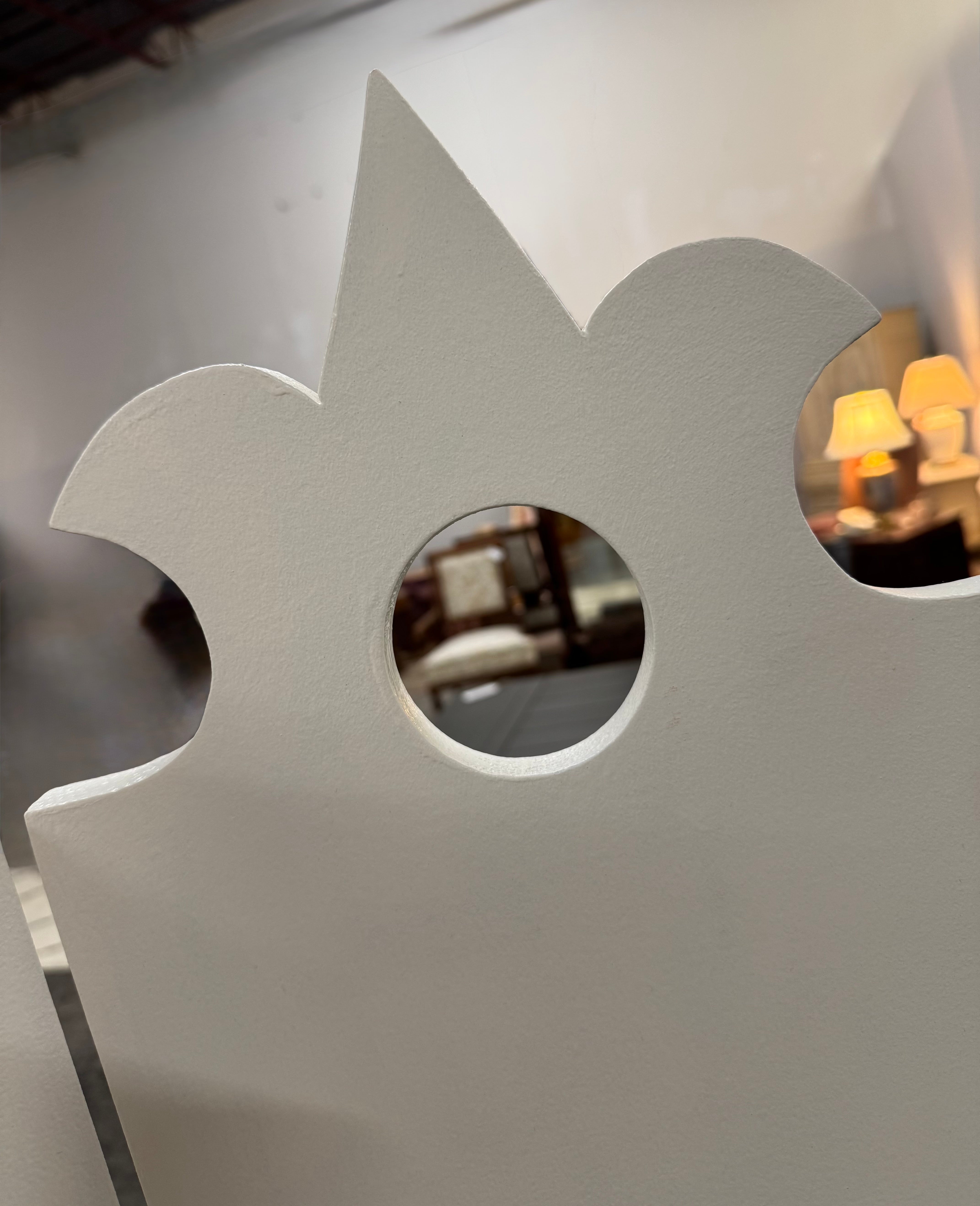 Fleur-de-lis Cream Painted Divider Screen