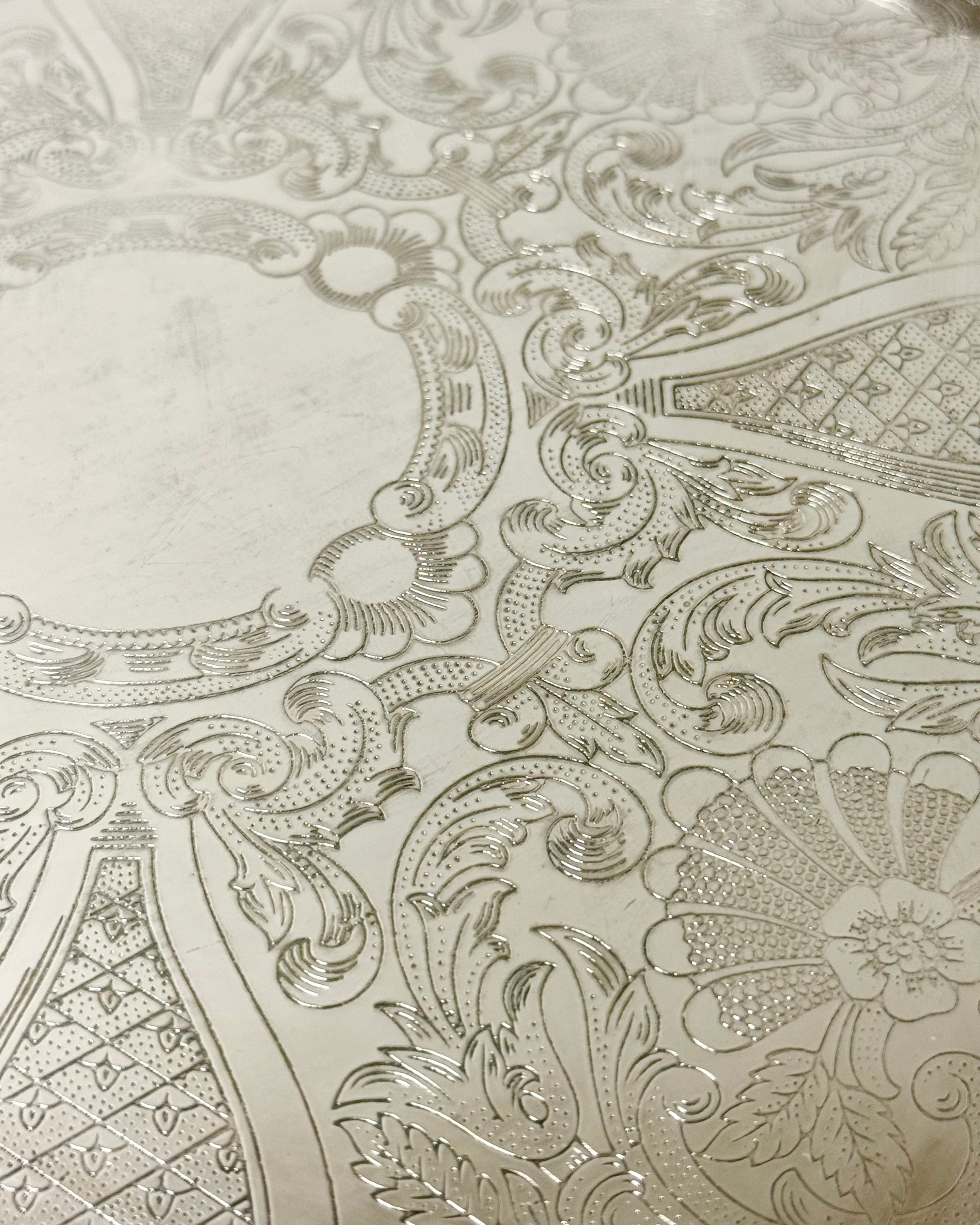 Vintage Silverplate Gallery Tray