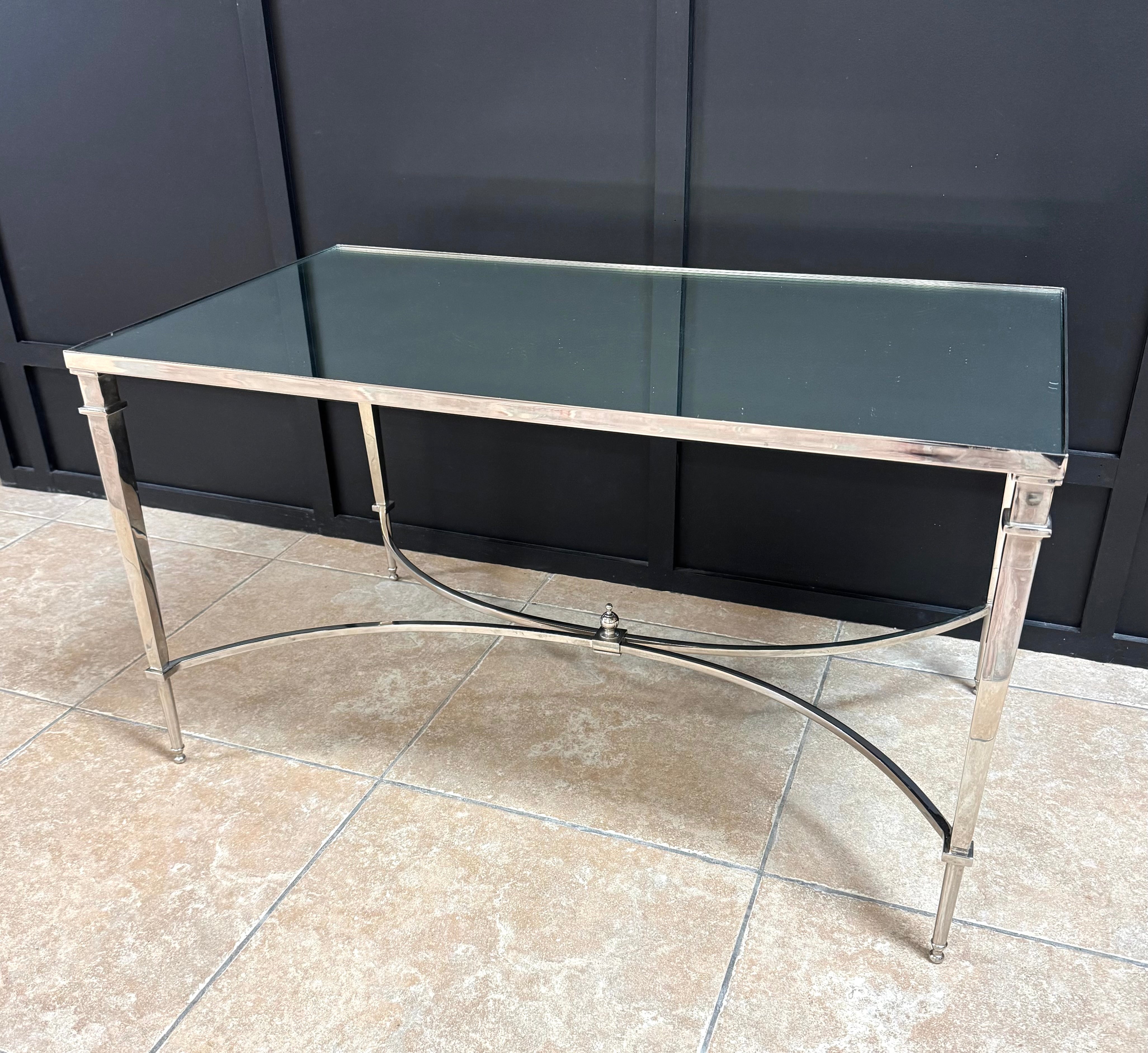 GLOBAL VIEWS French Nickel Coffee Table