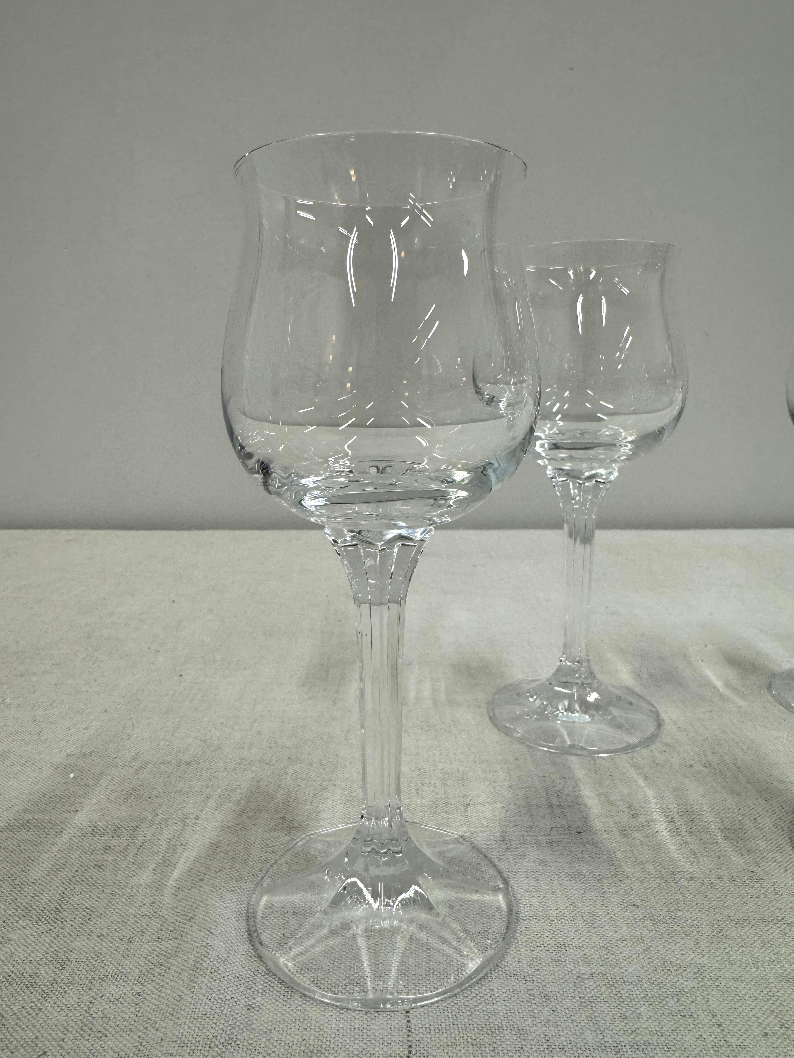 Tulip Bowl Crystal Wine Glasses Set of 4
