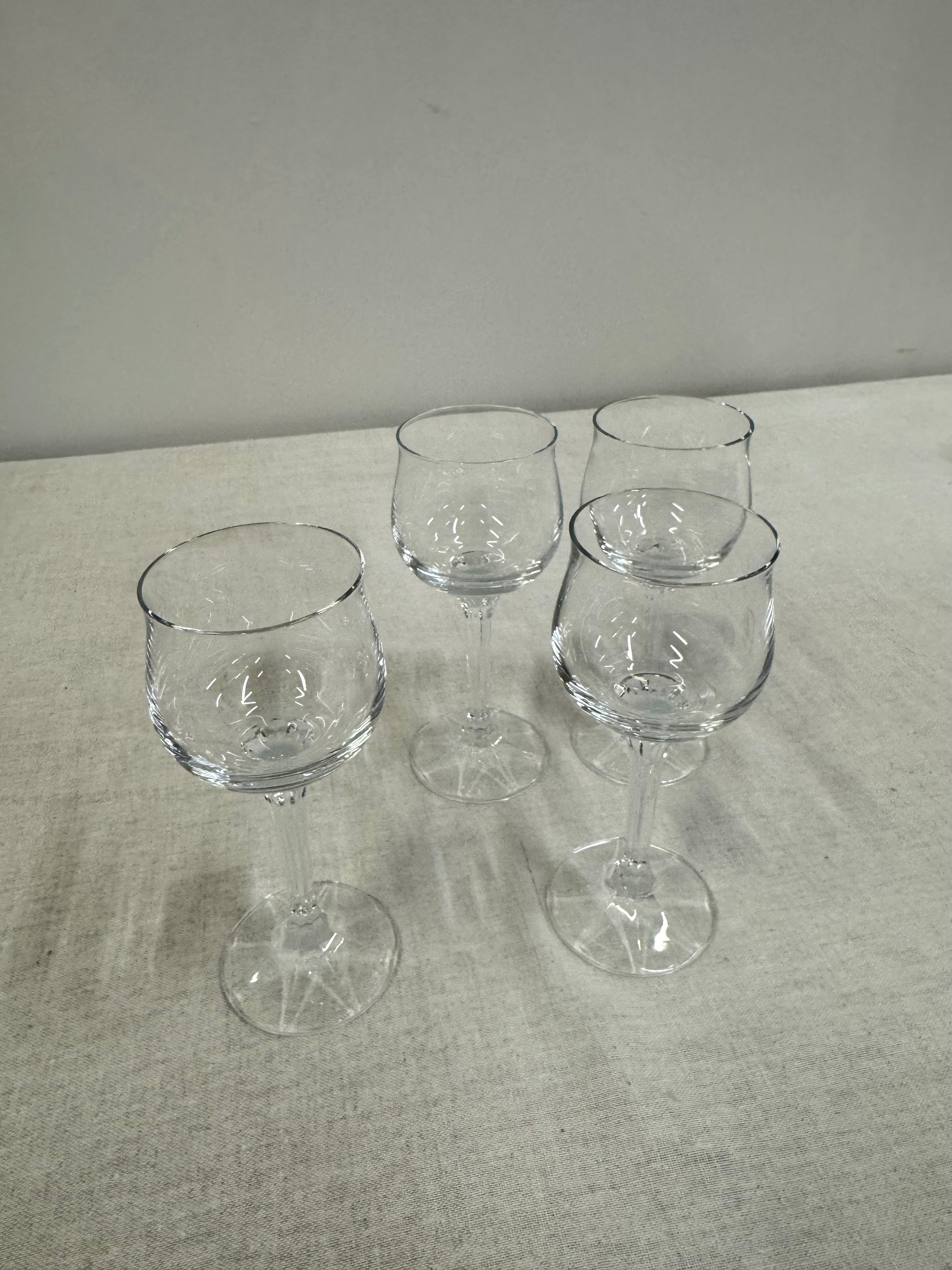 Tulip Bowl Crystal Small Wine Glasses Set of 4