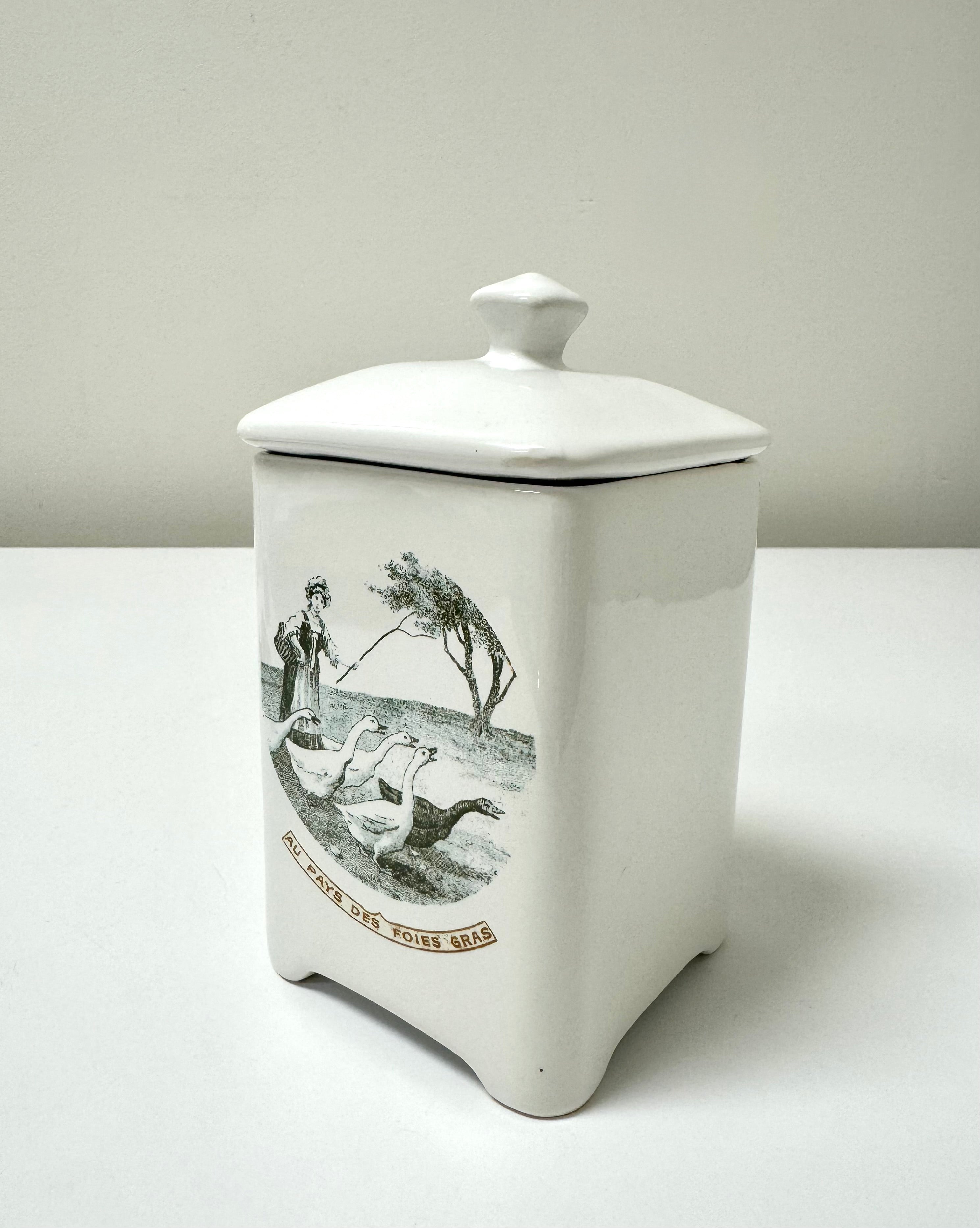 'Au Pays des Foies Gras' Ceramic Canister