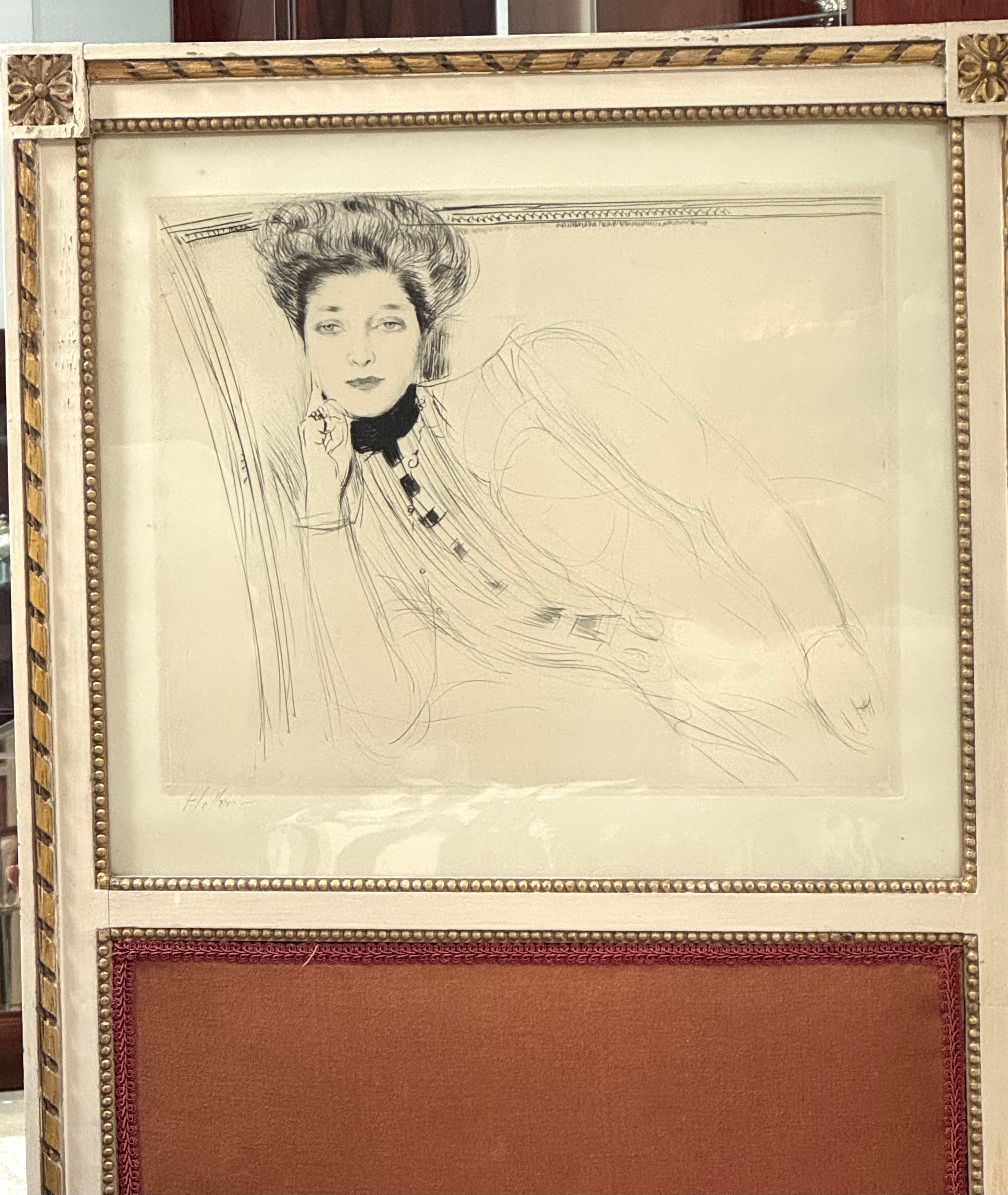Antique French Dressing Screen