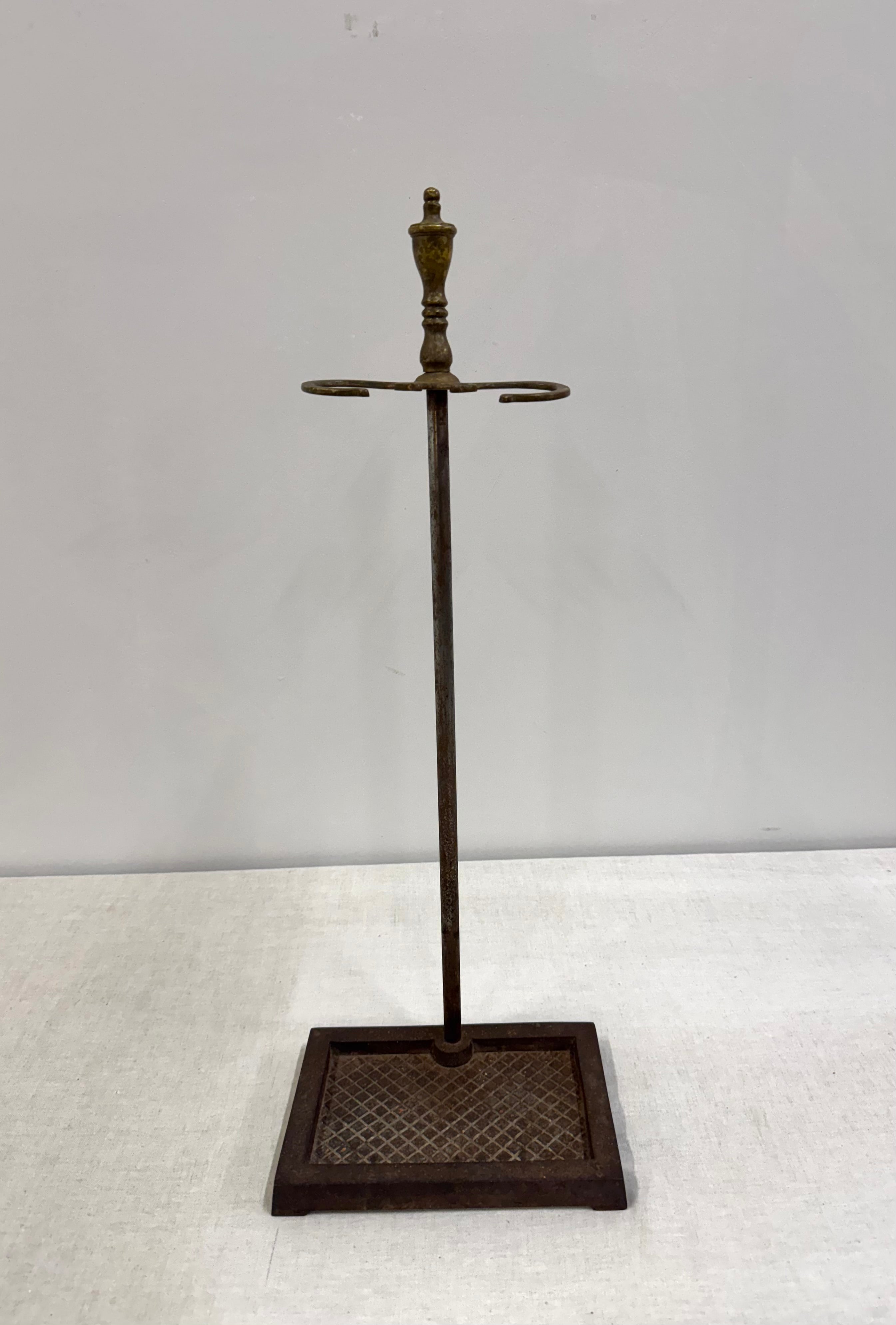 Vintage Aged Brass Fireplace Set