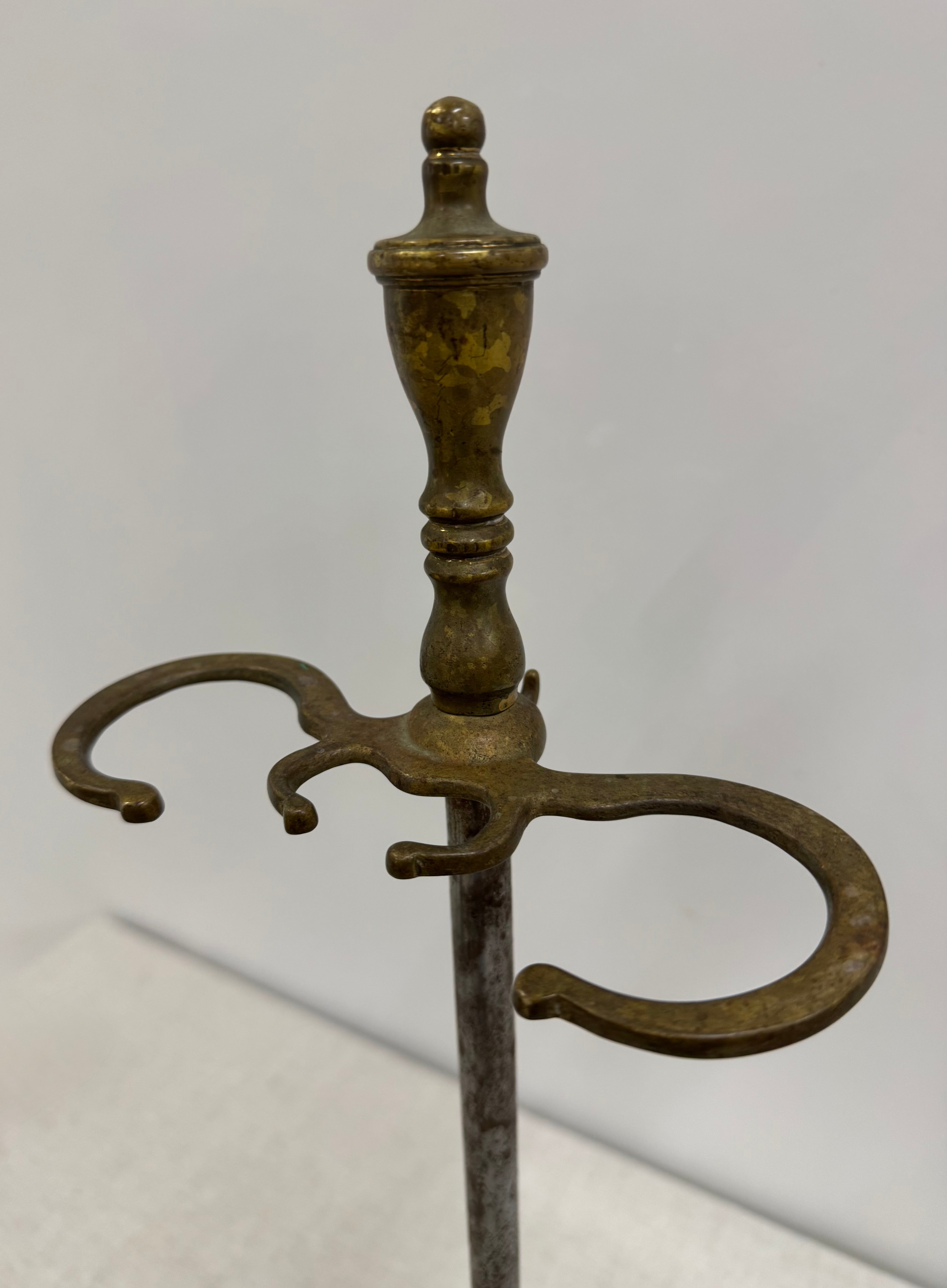 Vintage Aged Brass Fireplace Set