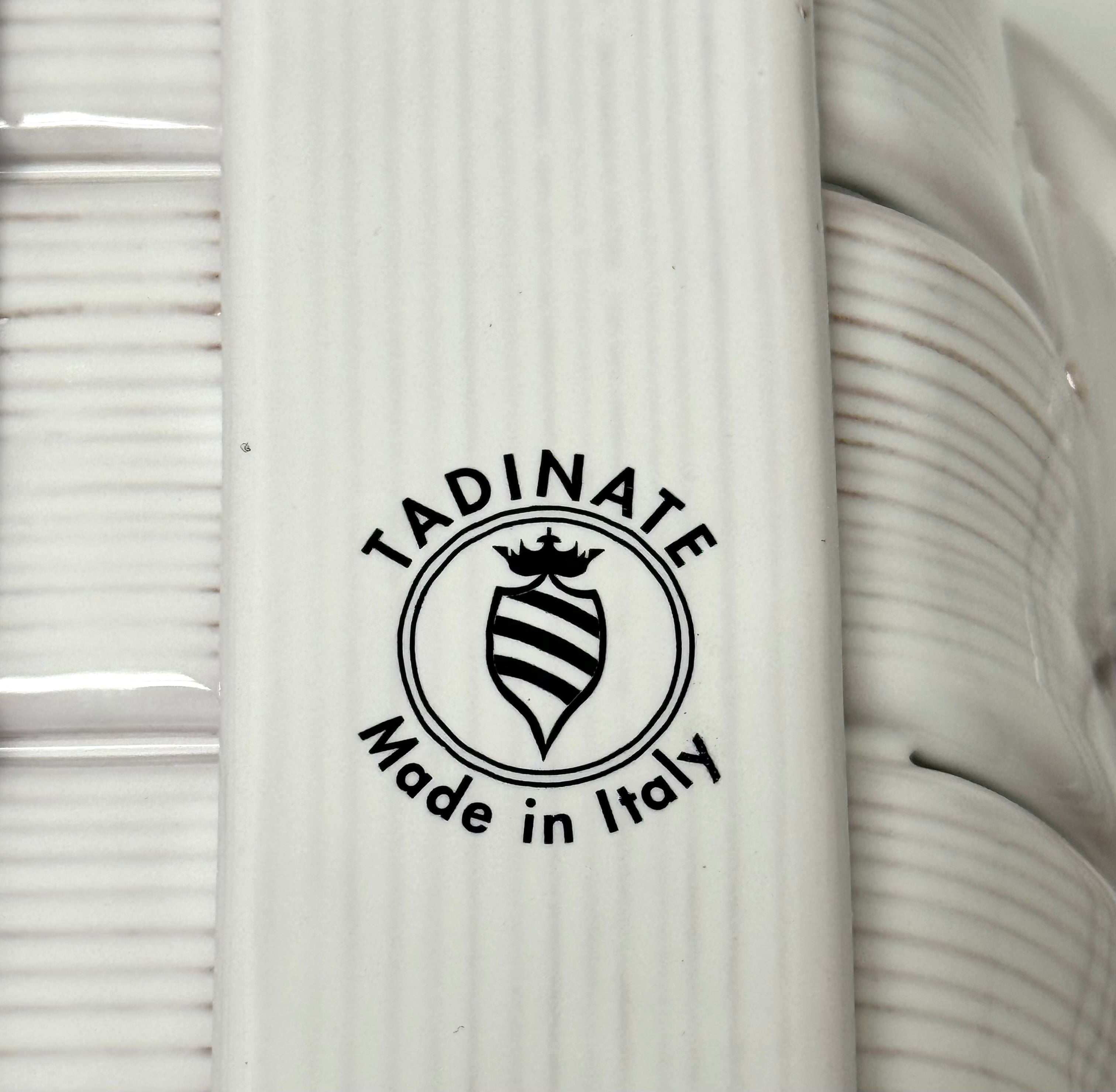 TADINATE ITALY White Woven Ceramic Basket