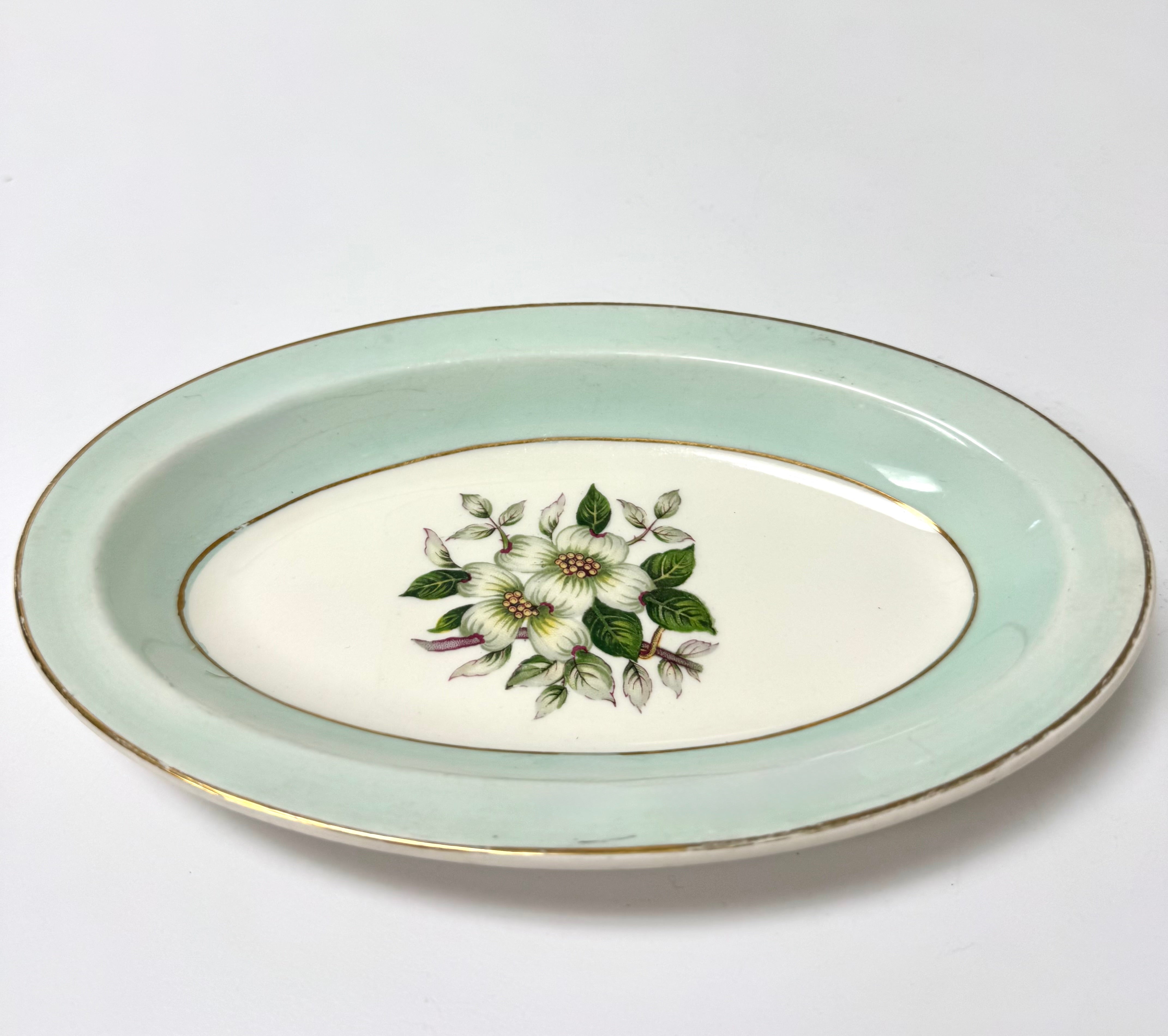 Vintage 'Snow White' Sauce Boat with Plate