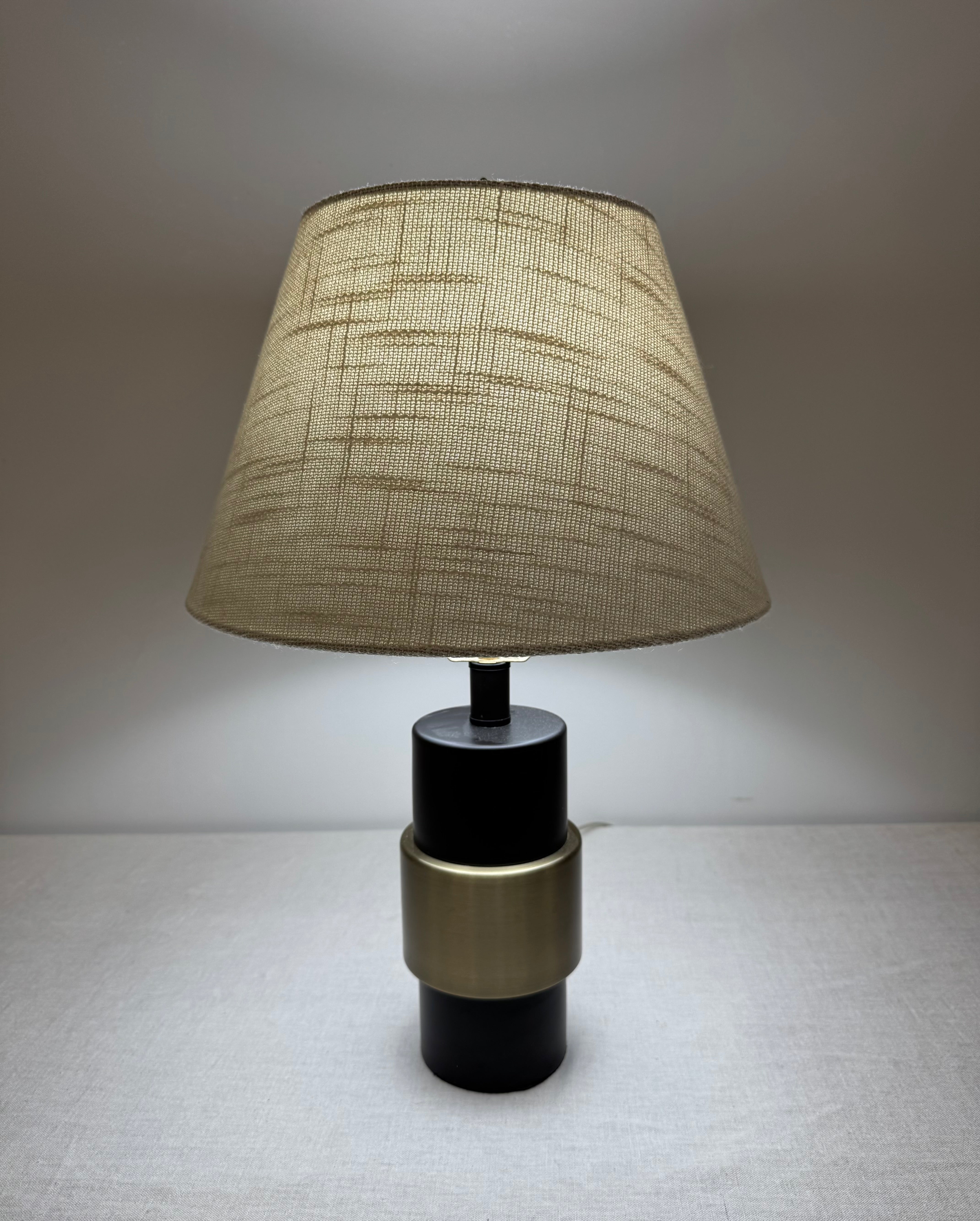 Matte Black & Brushed Brass Lamp