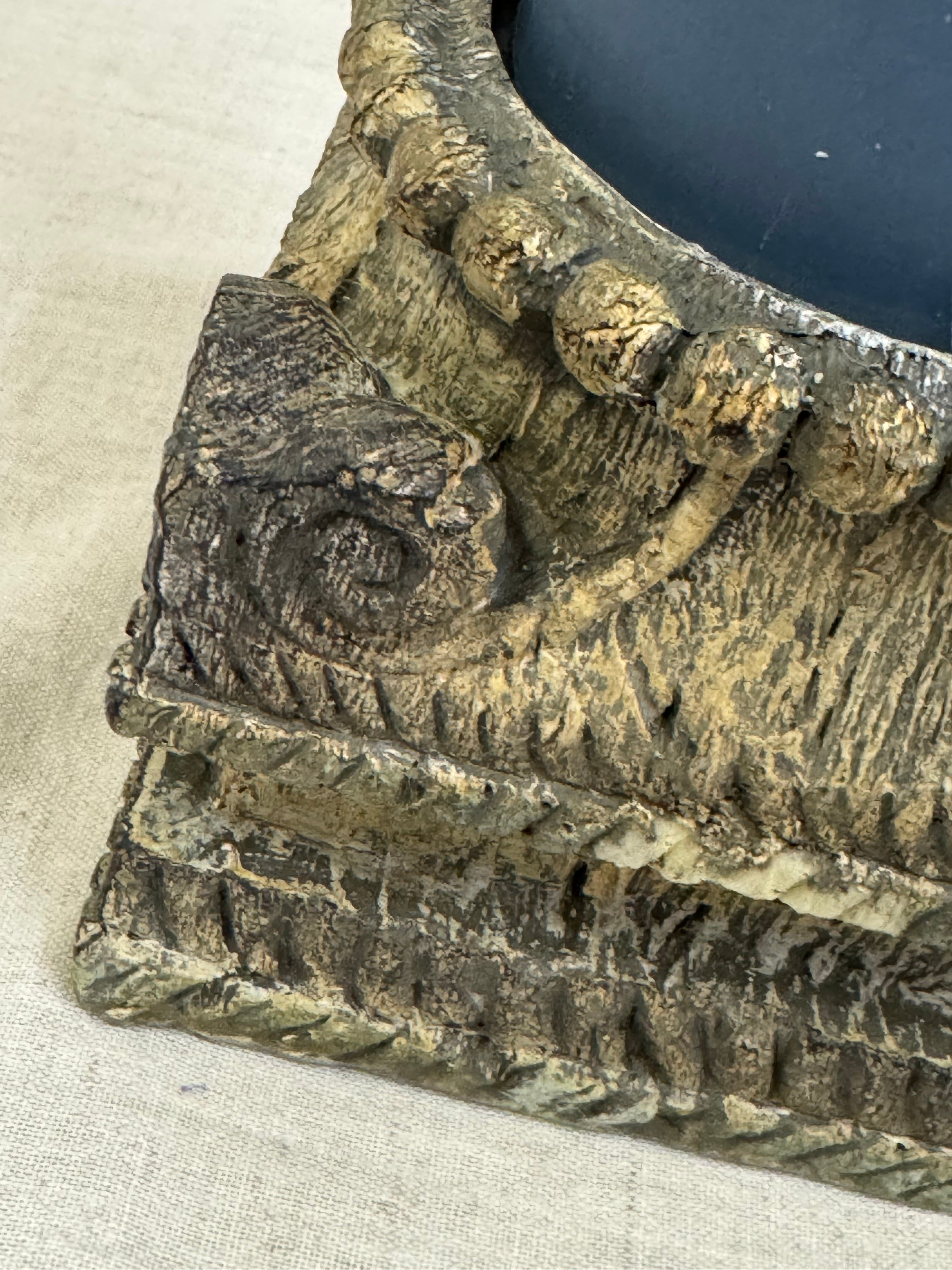 Distressed Gray Resin Candle Holders & Candles Set of 2