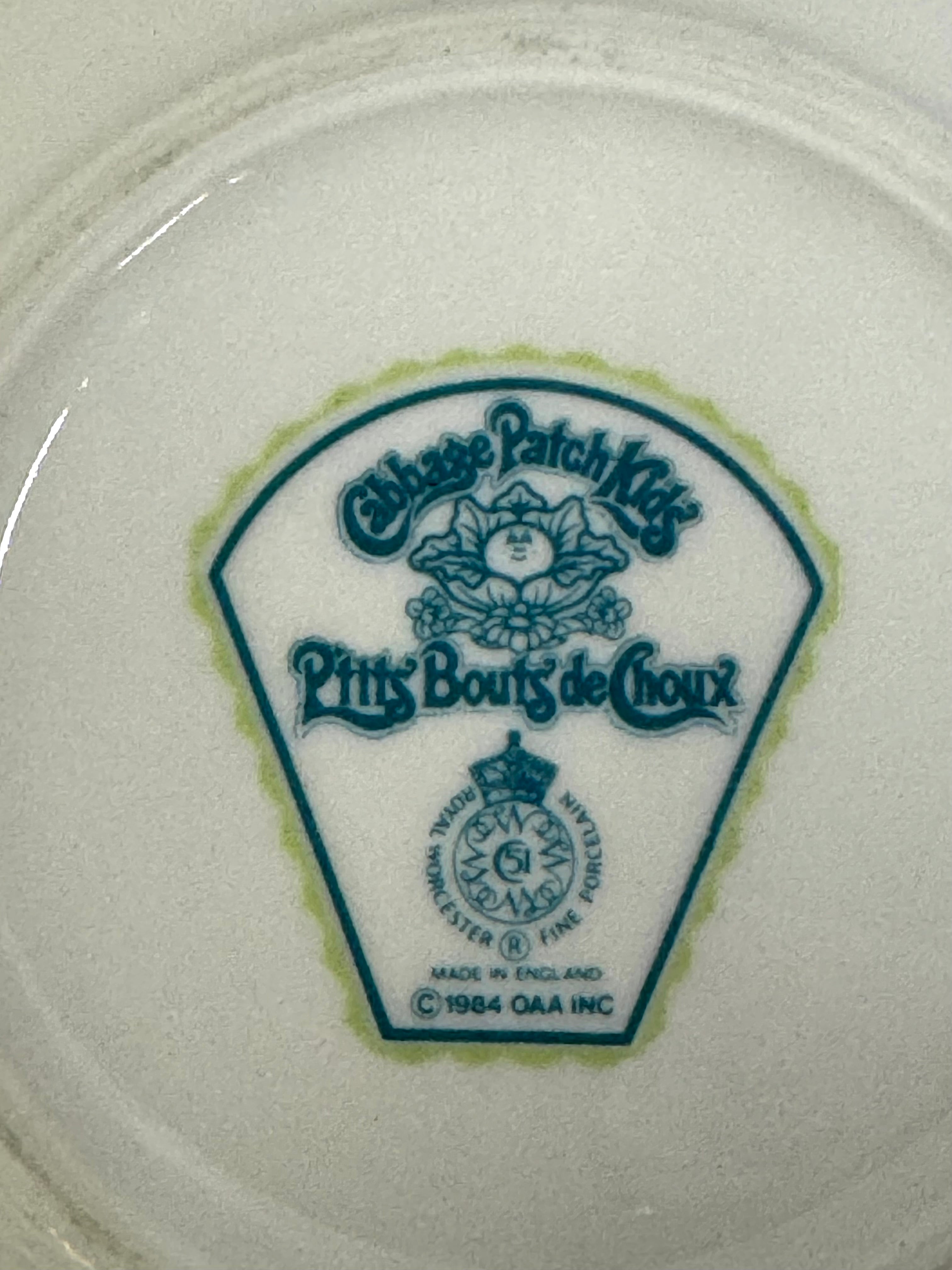 Vintage ROYAL WORCESTER 'Cabbage Patch' Bowl & Mug Set