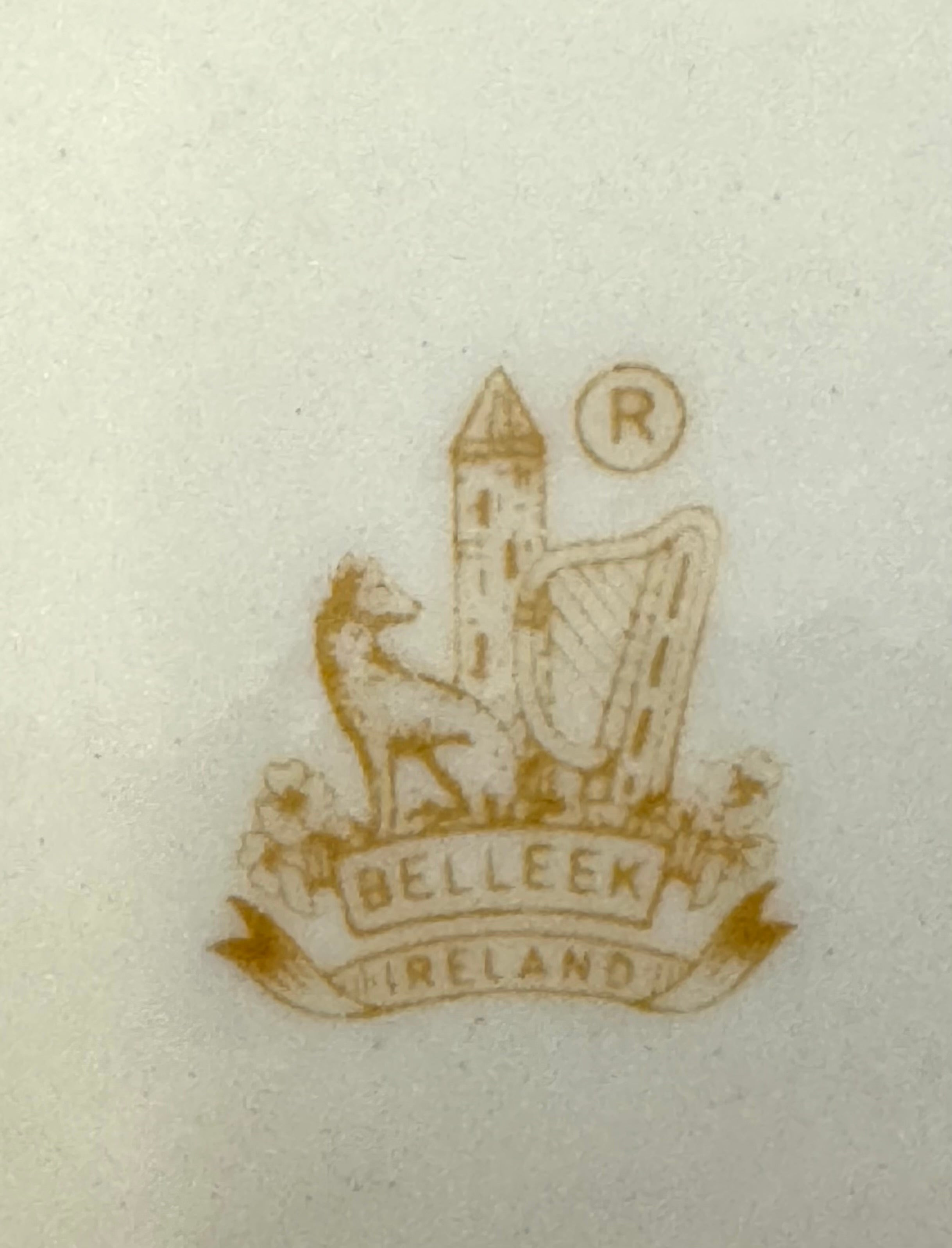 Vintage BELLEEK Shamrock Dish