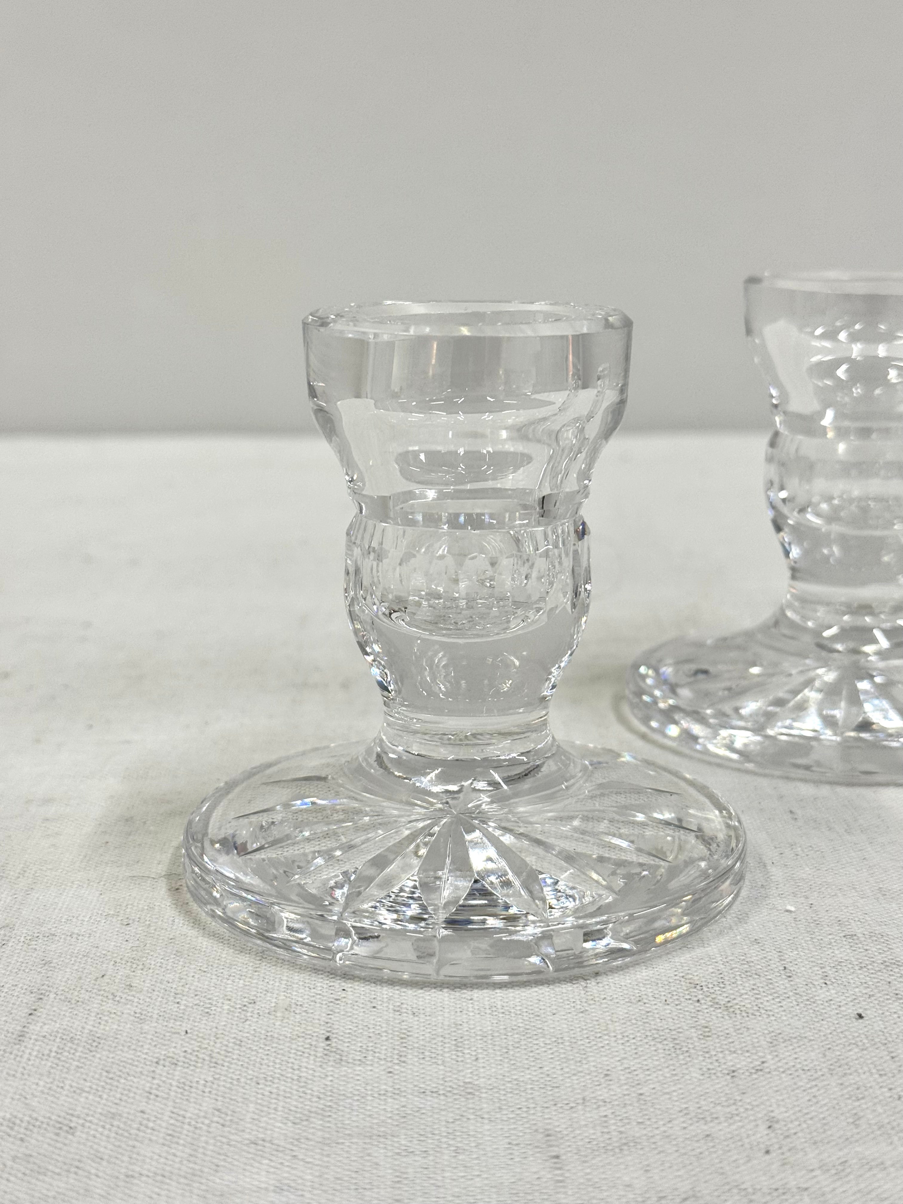 WATERFORD Crystal 'Blarney' Candle Holders Set of 2