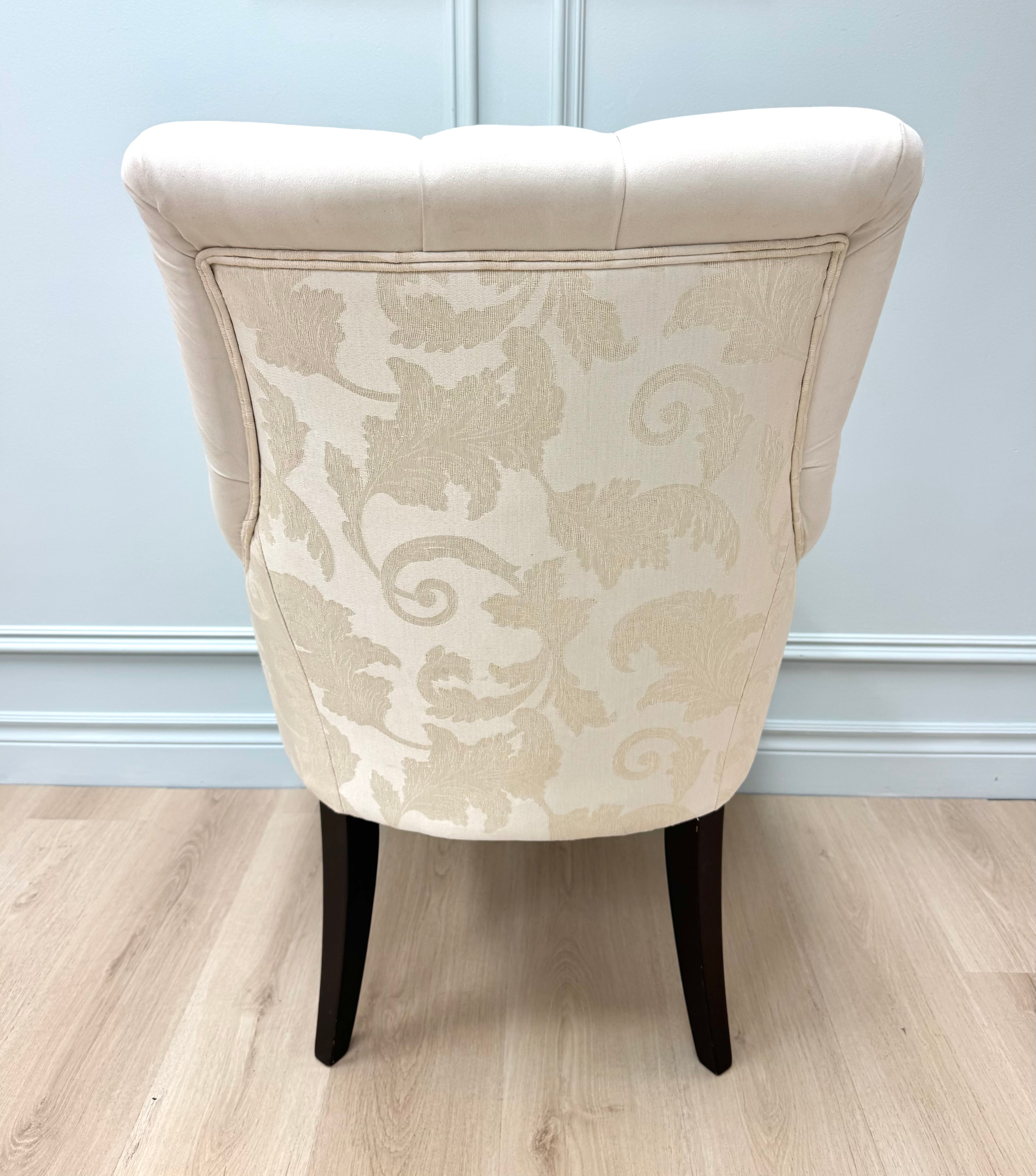Cream Velvet Tufted Dining Chairs Set of 6