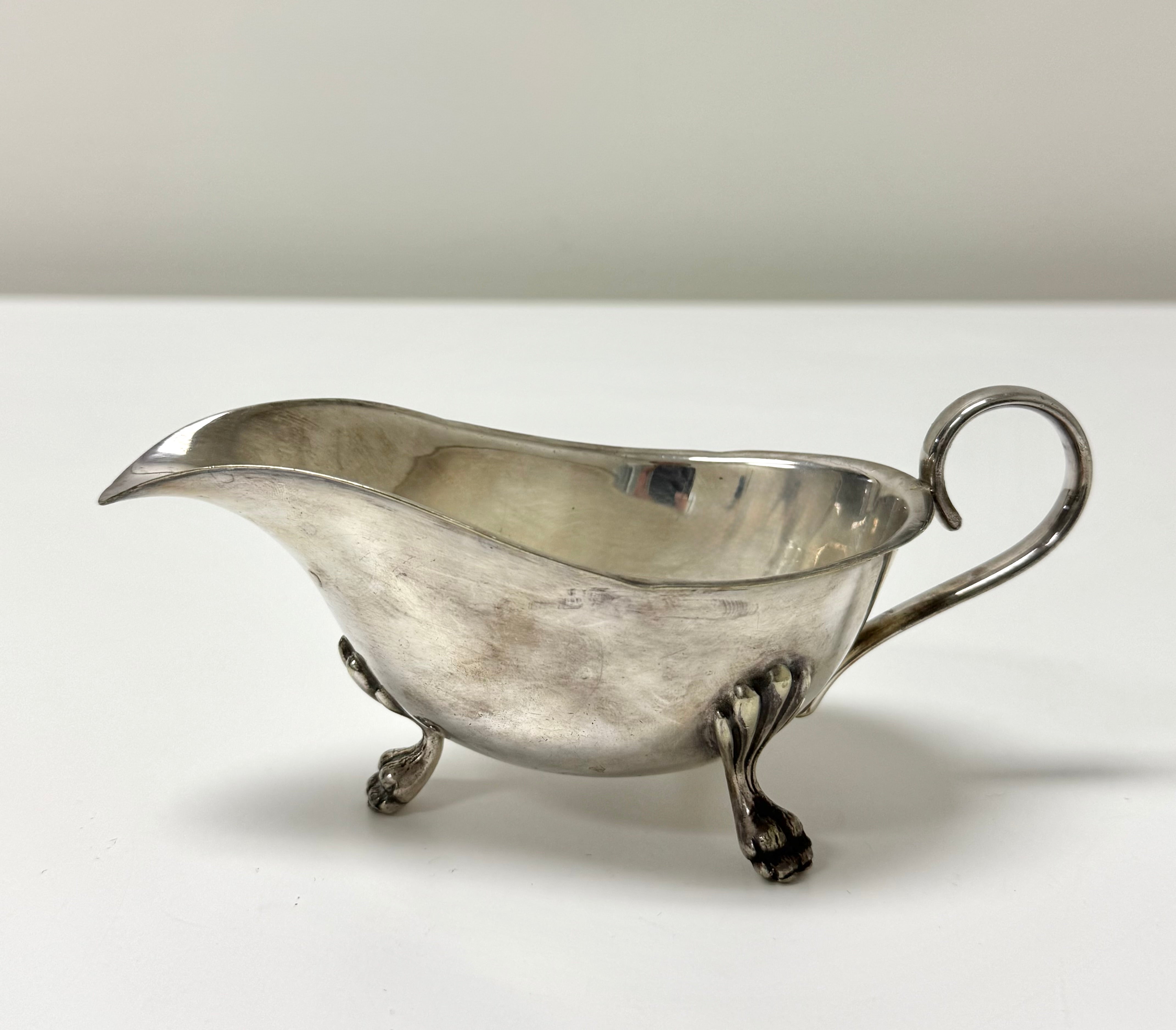 Vintage Silverplate Footed Sauce Boat