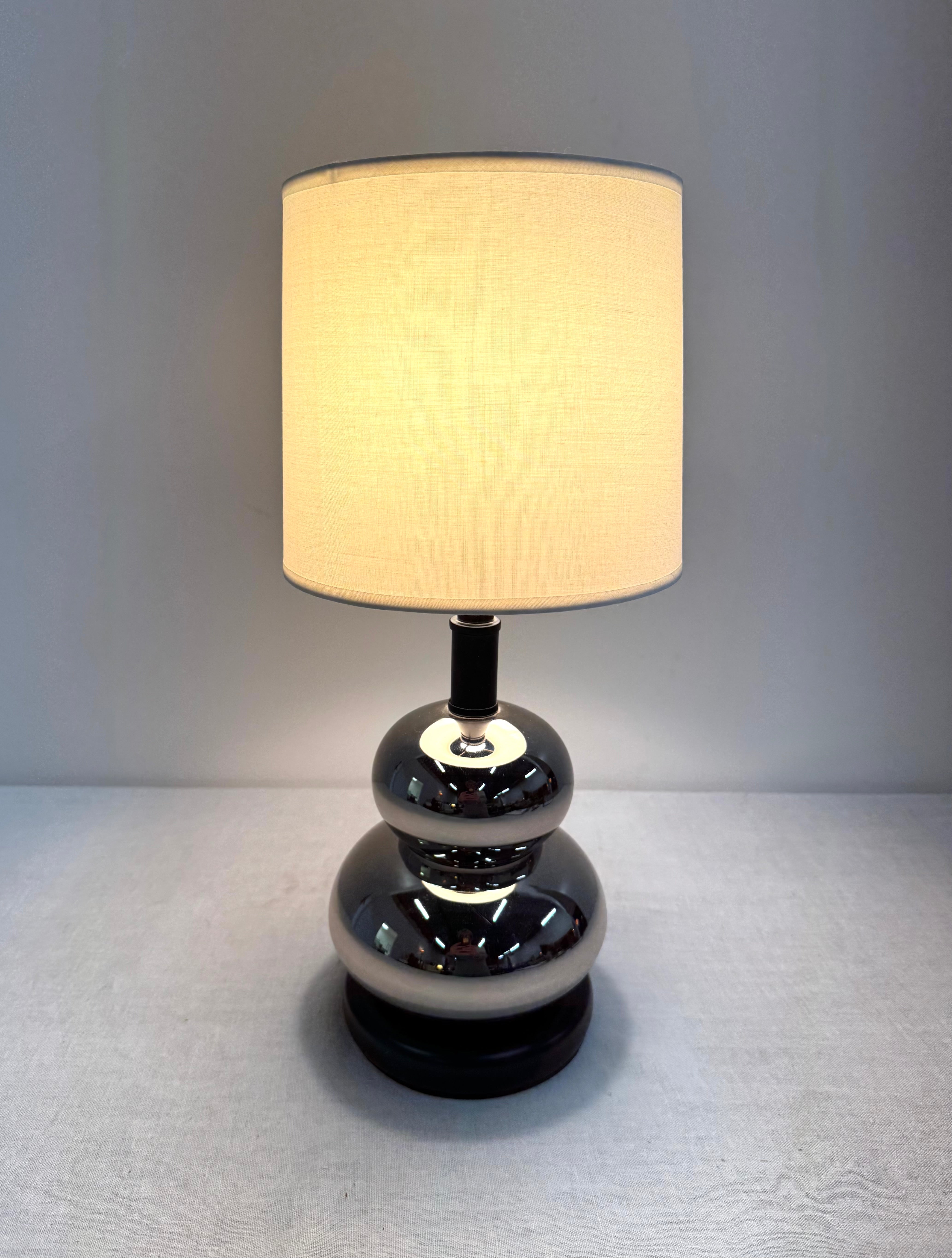 Silver Glass Ball Lamp
