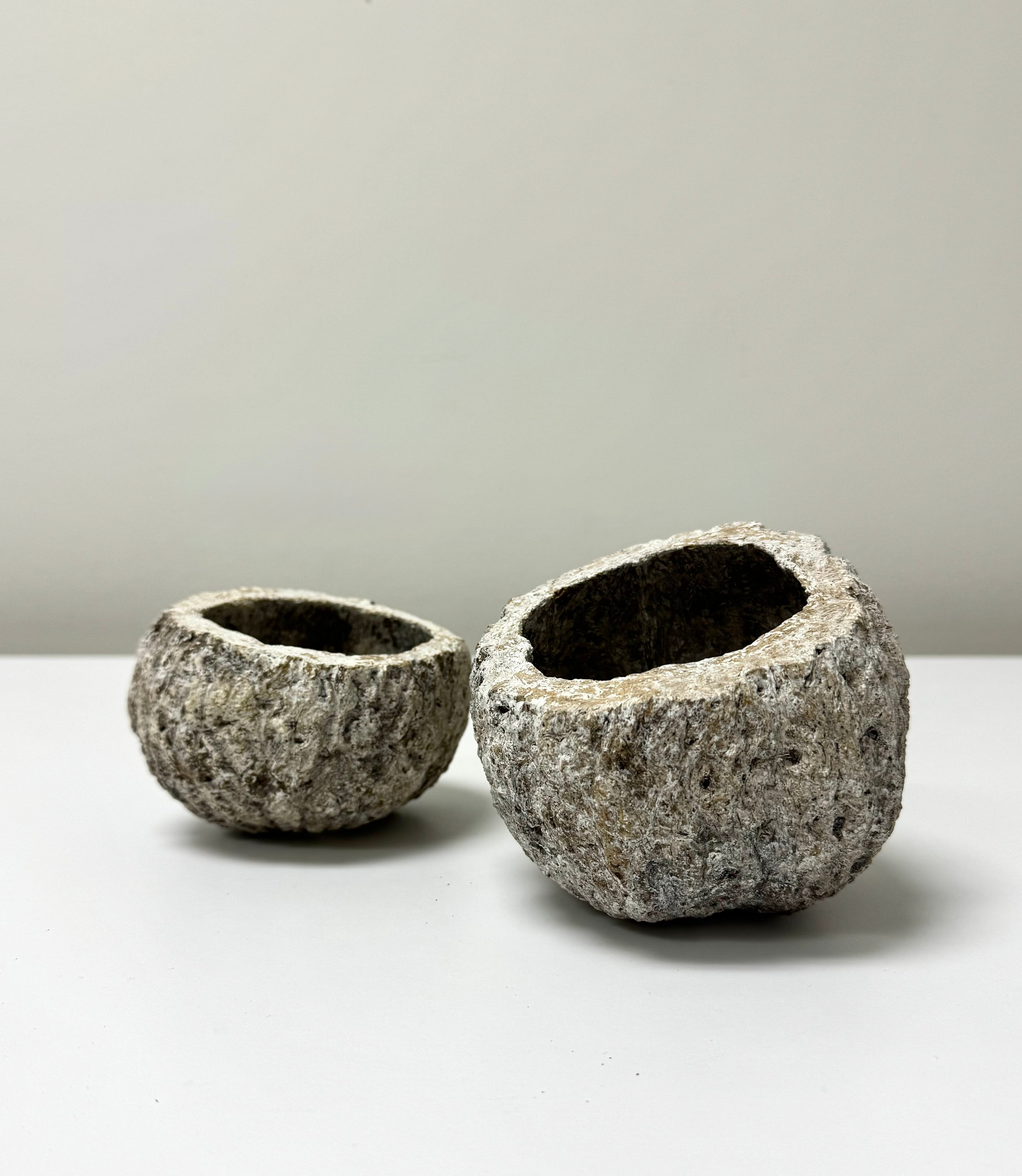 Faux Stone Garden Bowls Set of 2