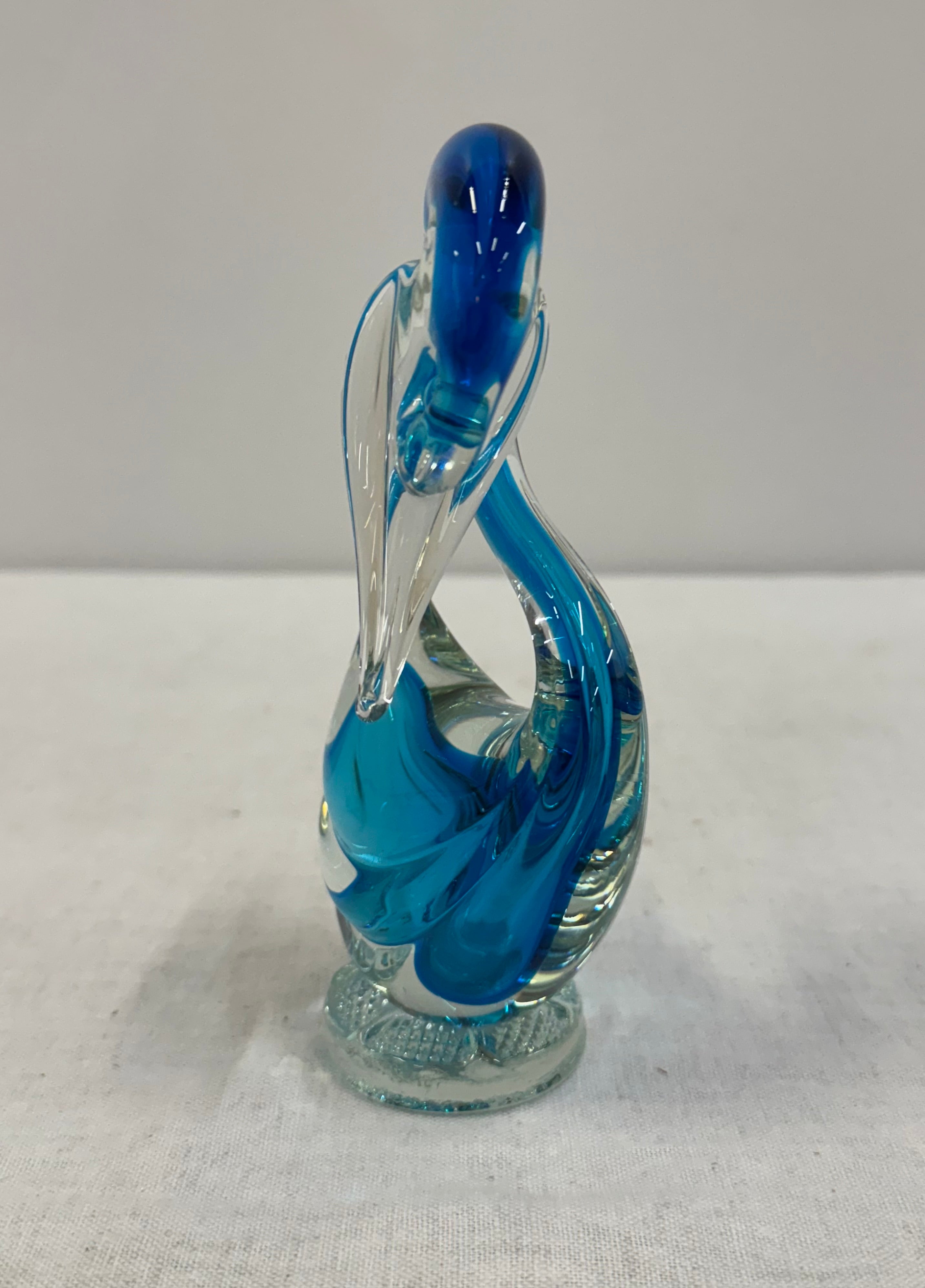 Blue Swan Art Glass Figure
