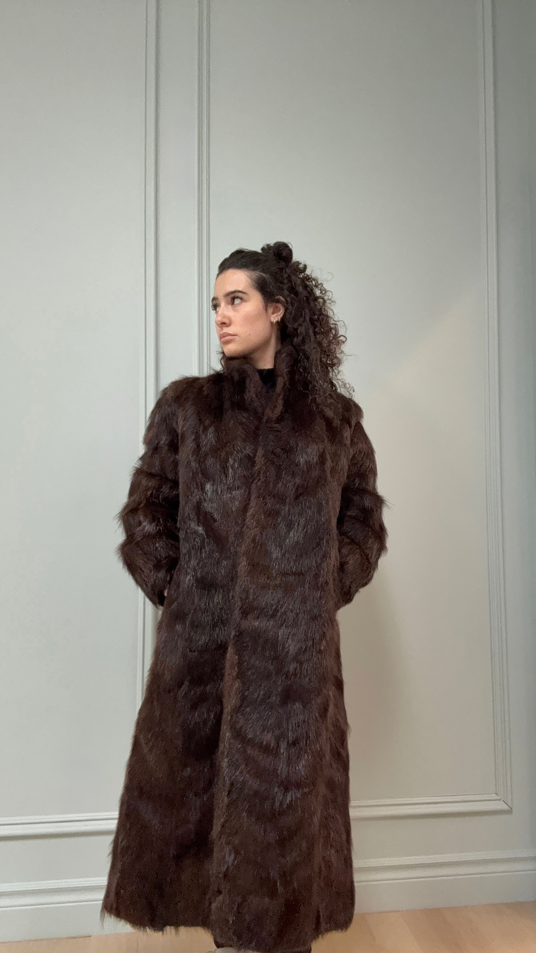 Vintage Upcycled Beaver Coat