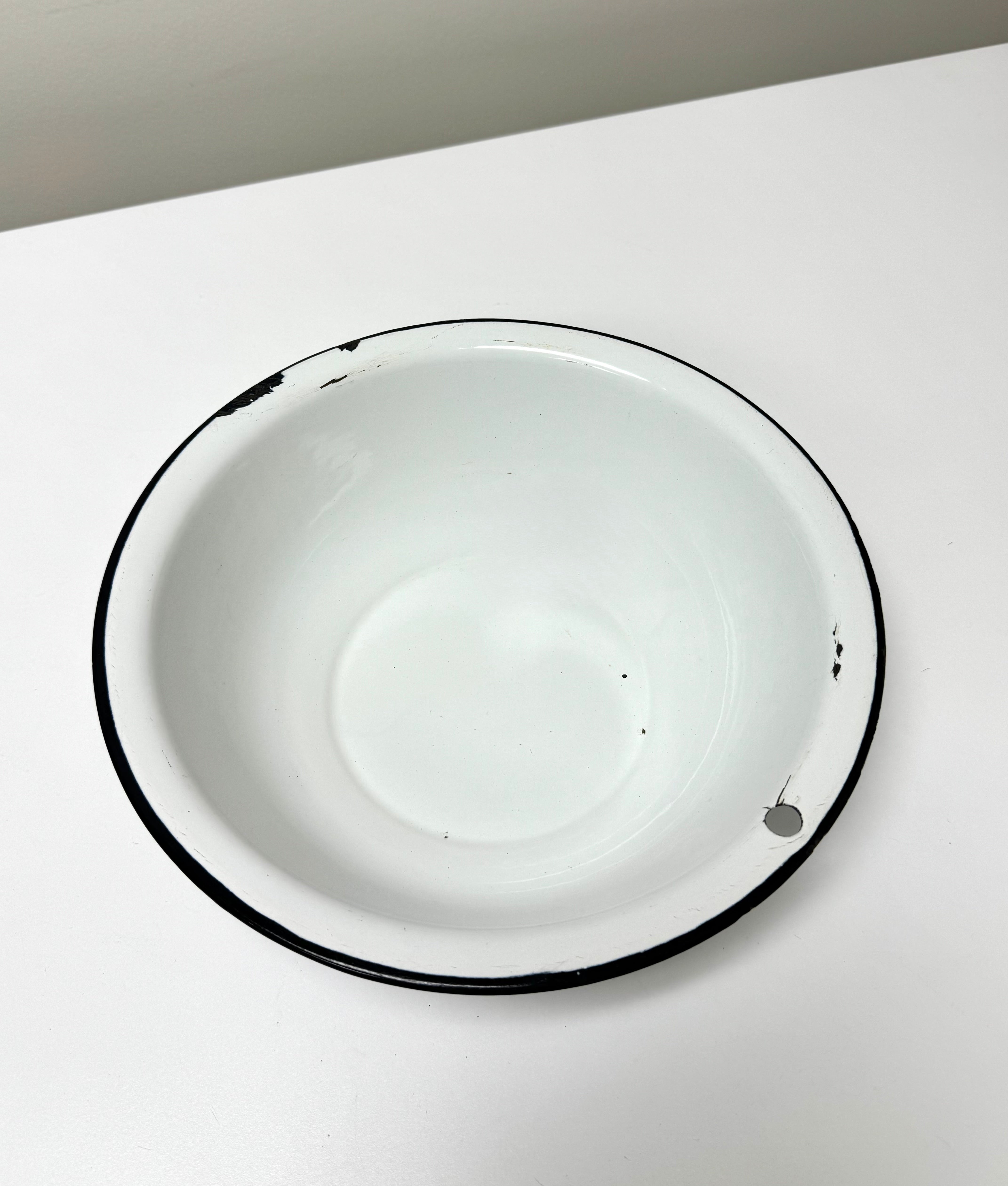 Vintage Black Enamelware 12" Dish Pan