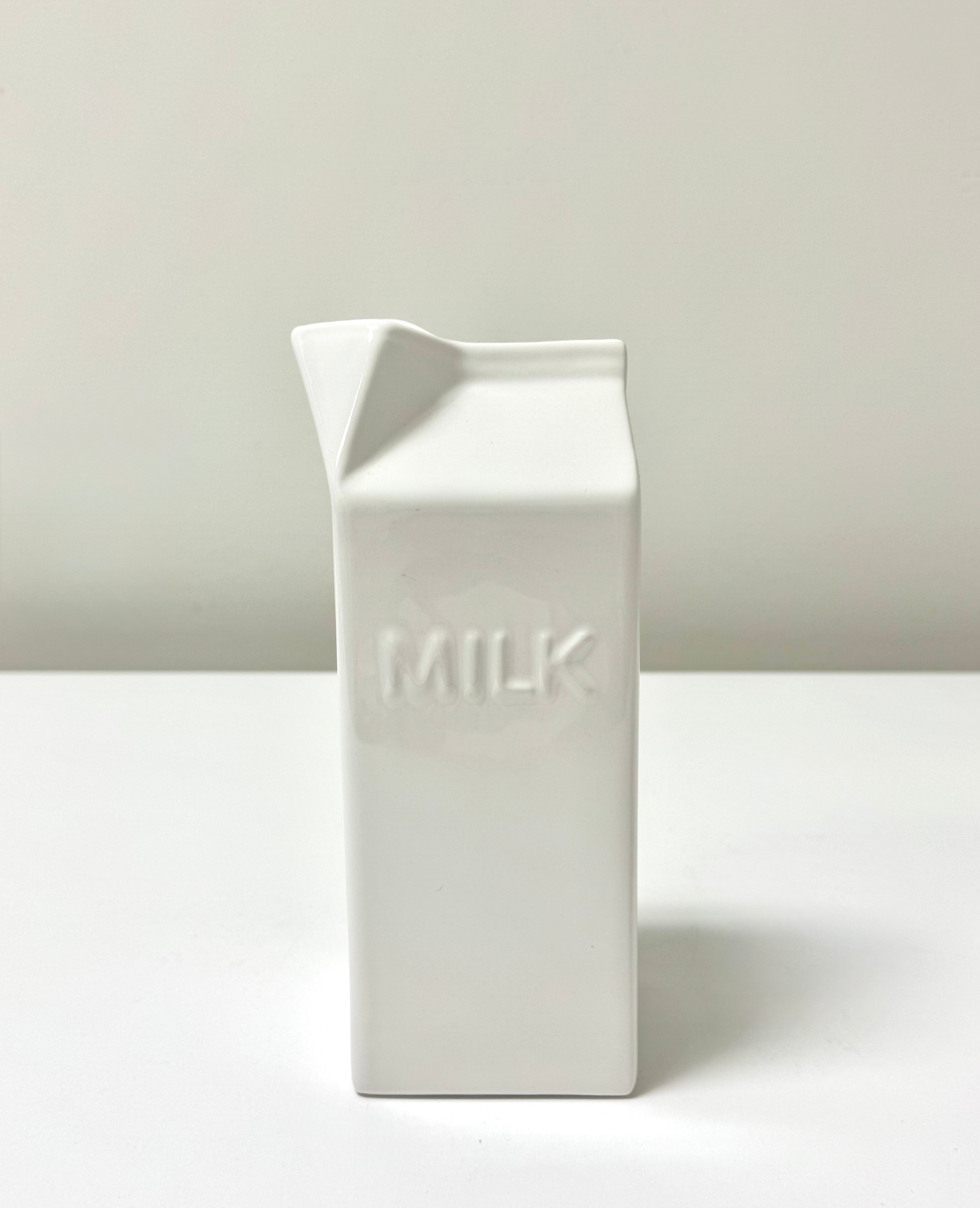 White Ceramic Milk Carton