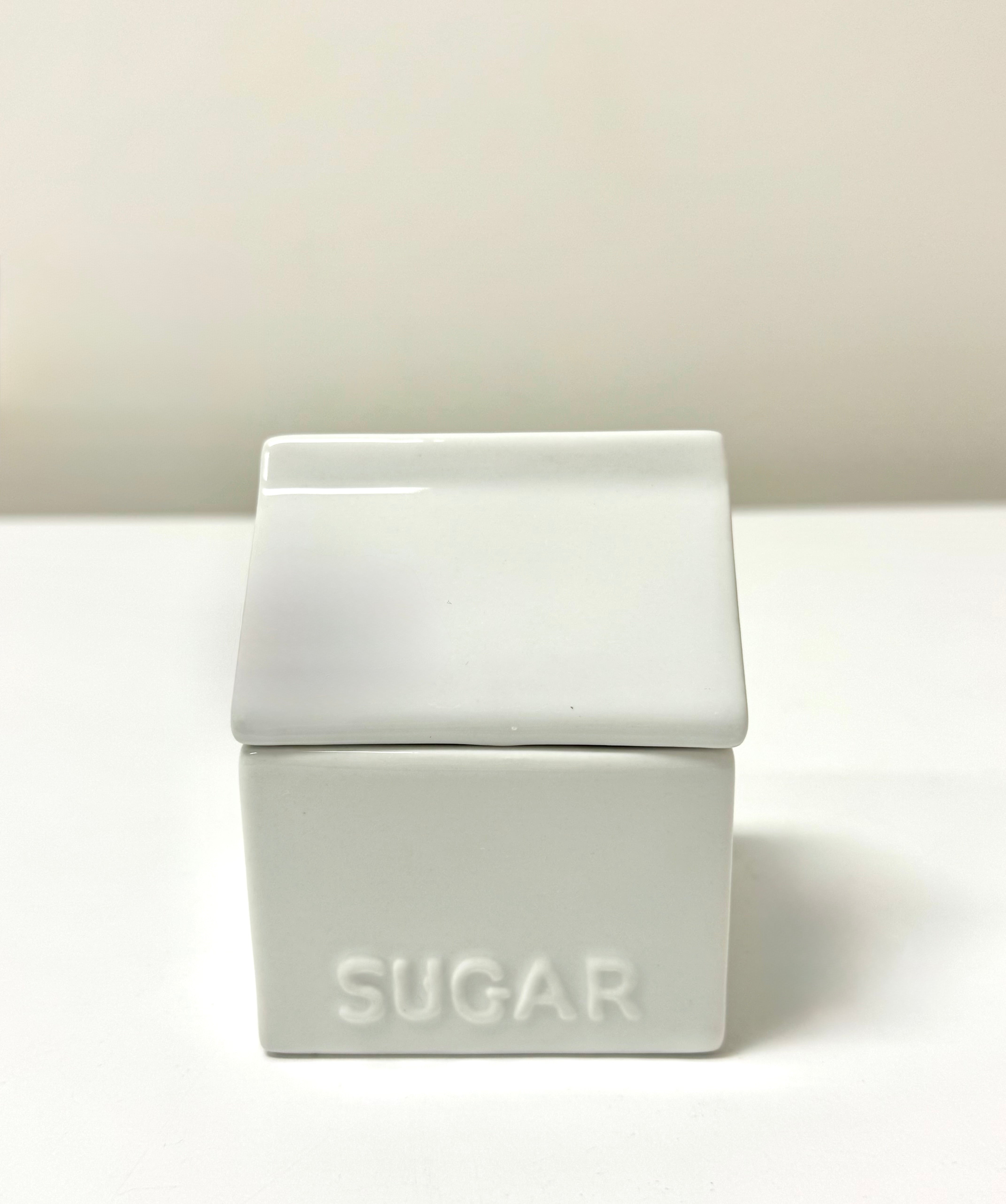 White Ceramic Sugar Bowl
