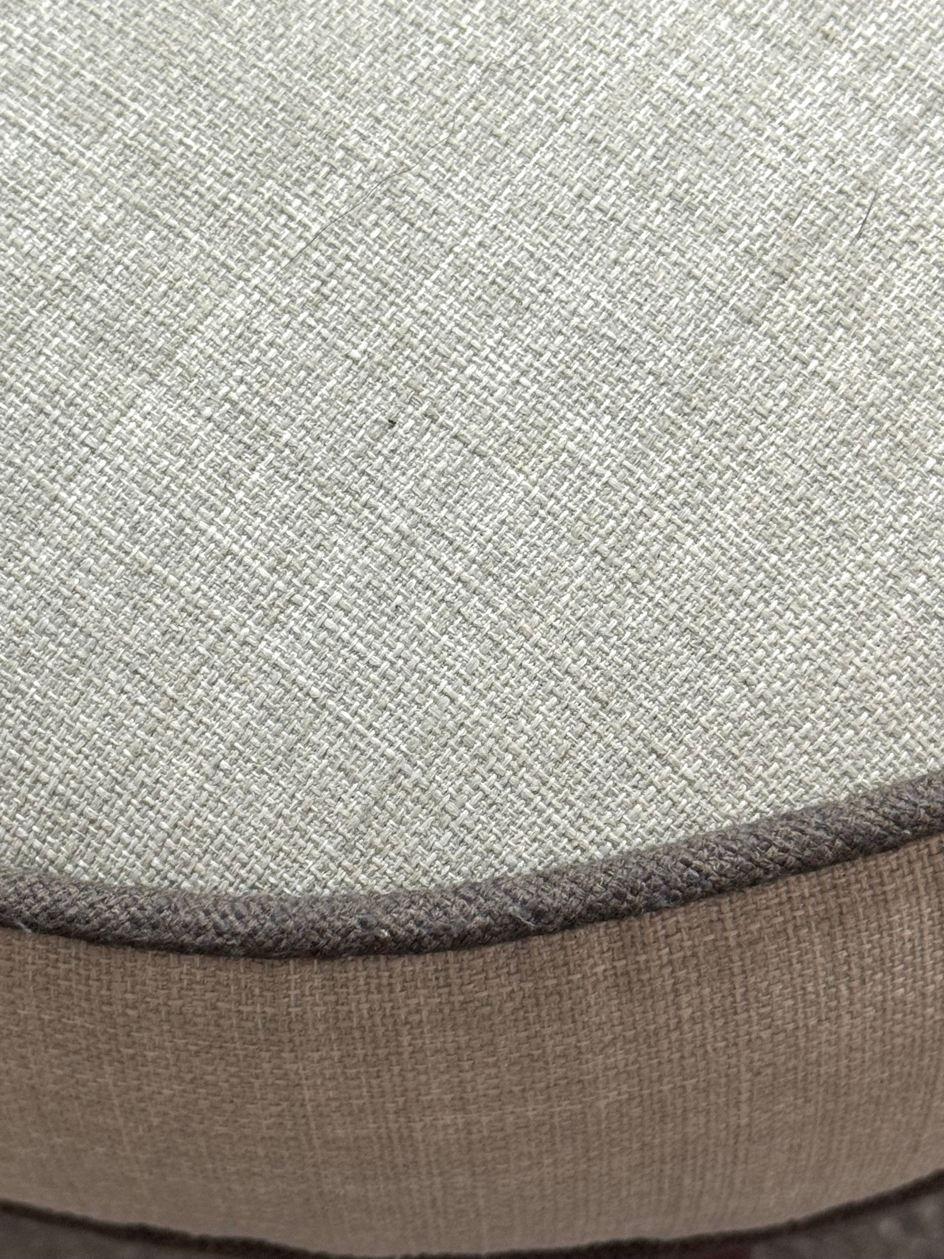 Natural Linen Kidney Stool