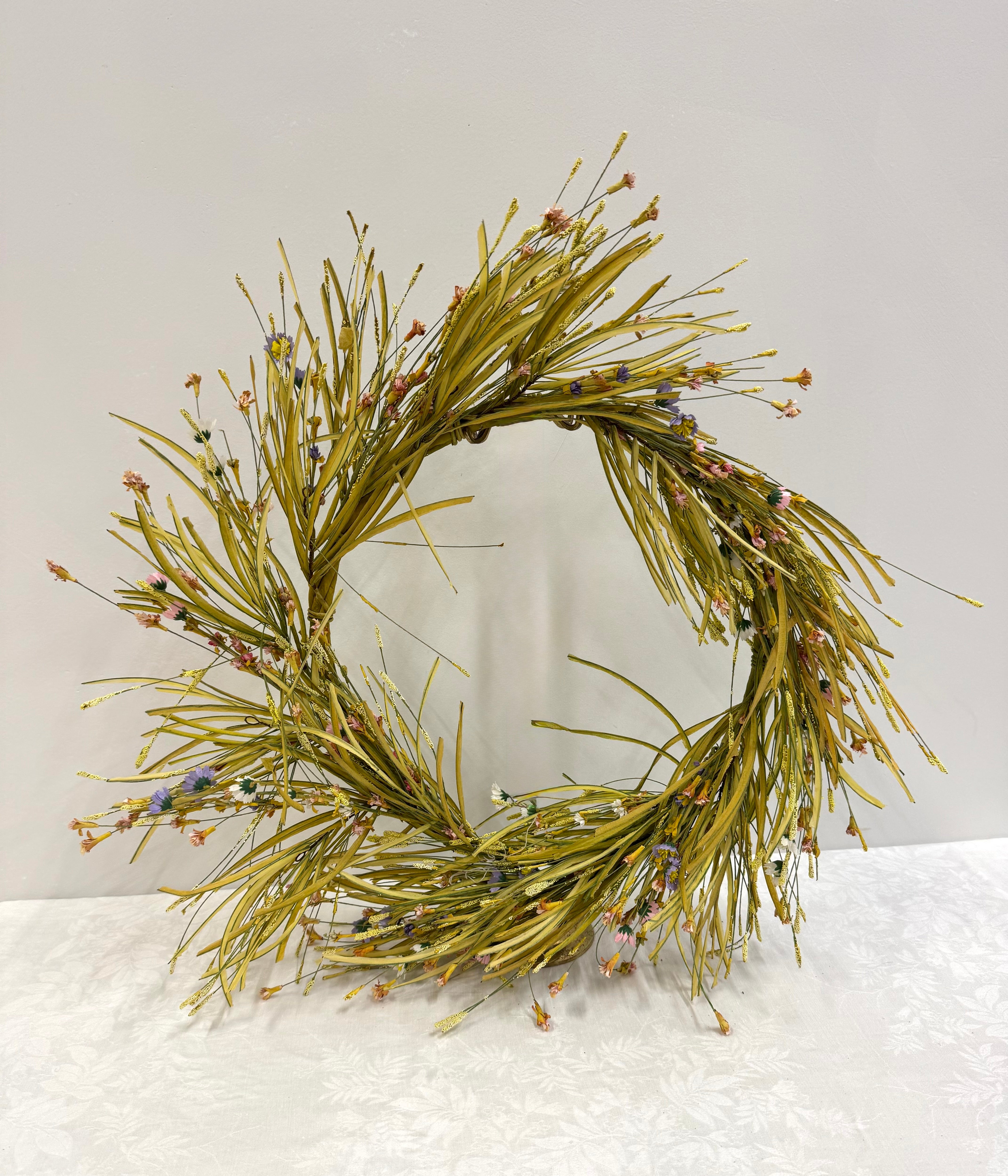 Japanese Grass and Floral 28" Wreath