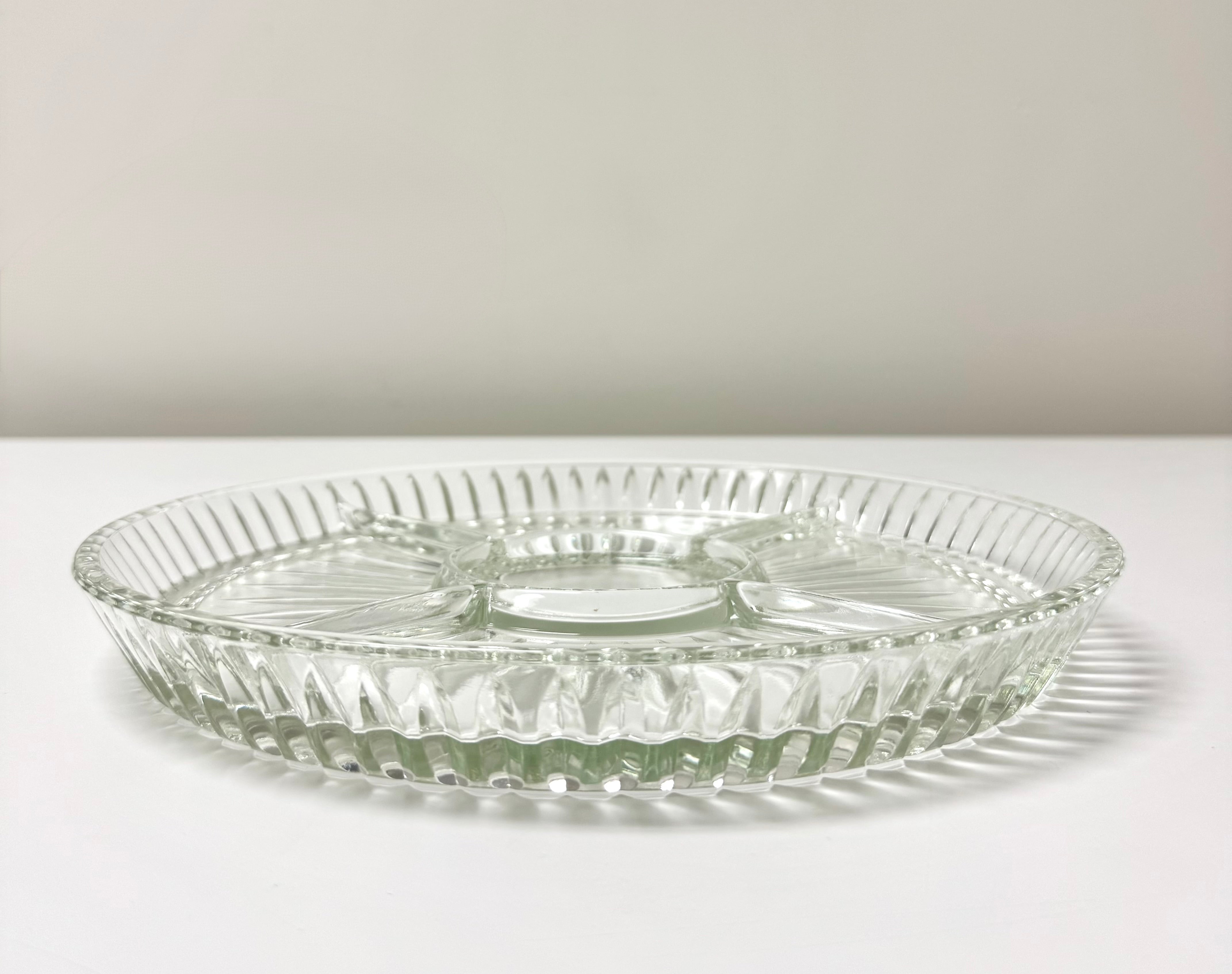 Vintage Glass Divided Server