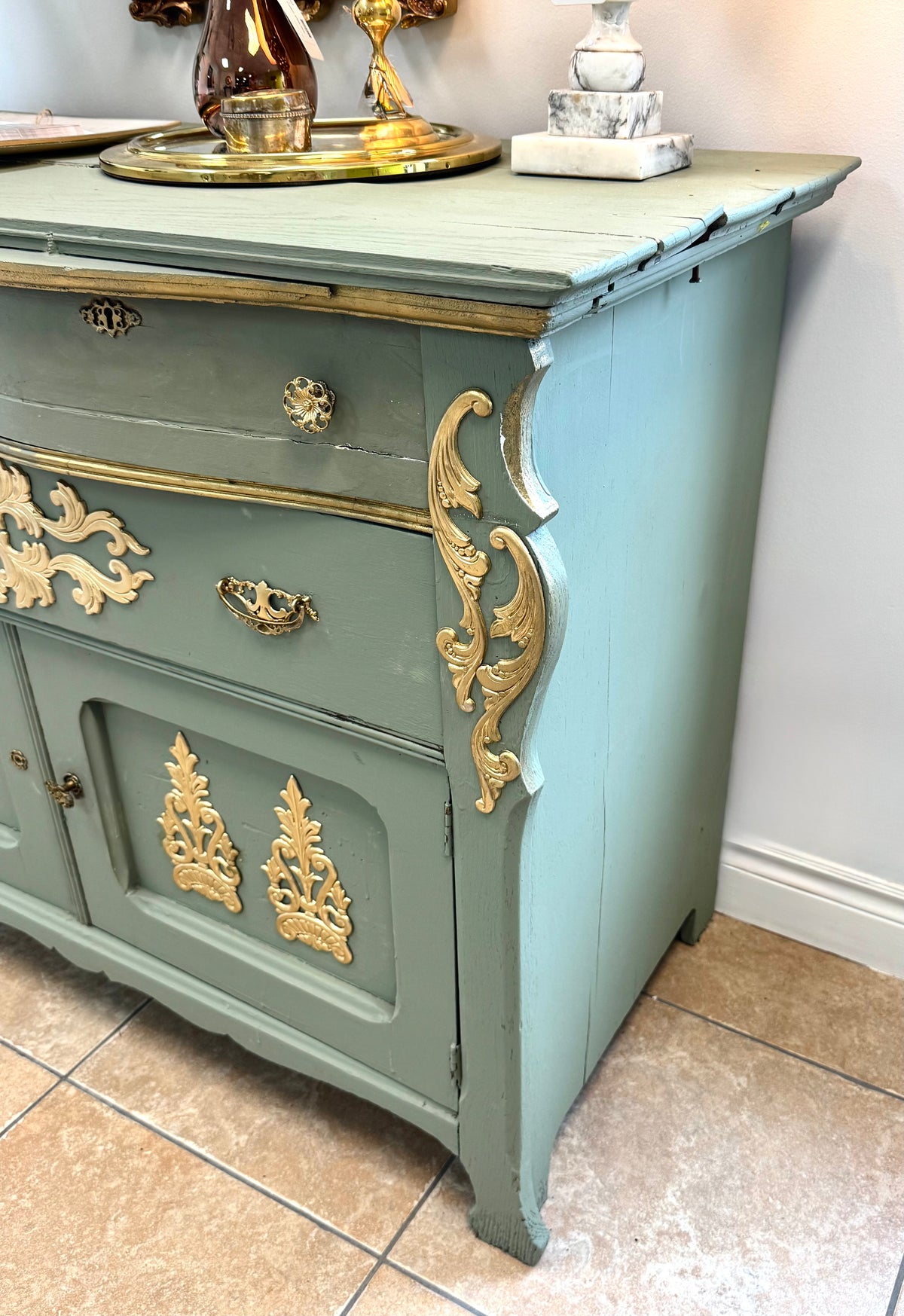 Parisienne Muddy Aquamarine Cabinet