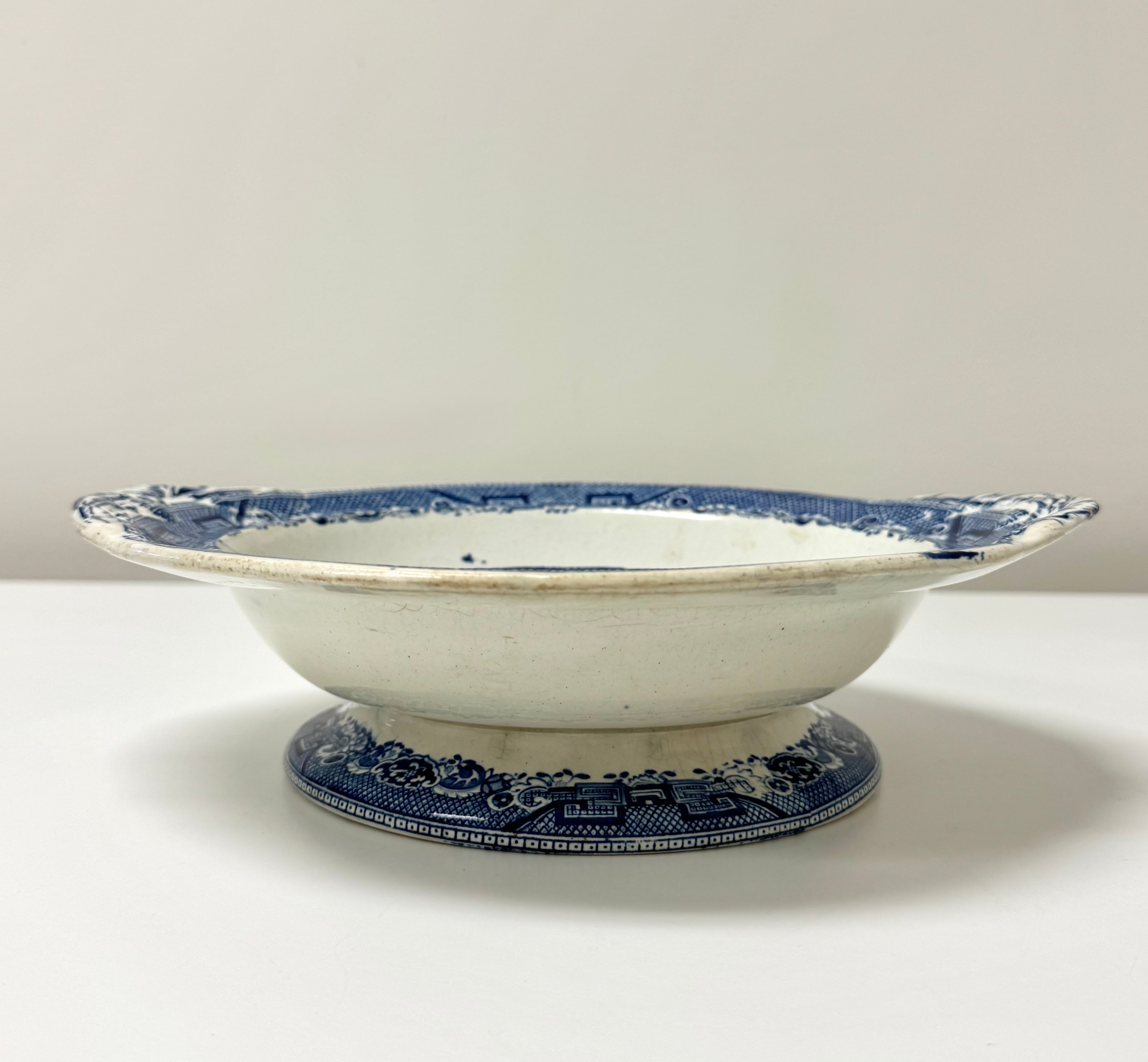 Vintage S. & Co. 'Blue Willow' Pedestal Bowl