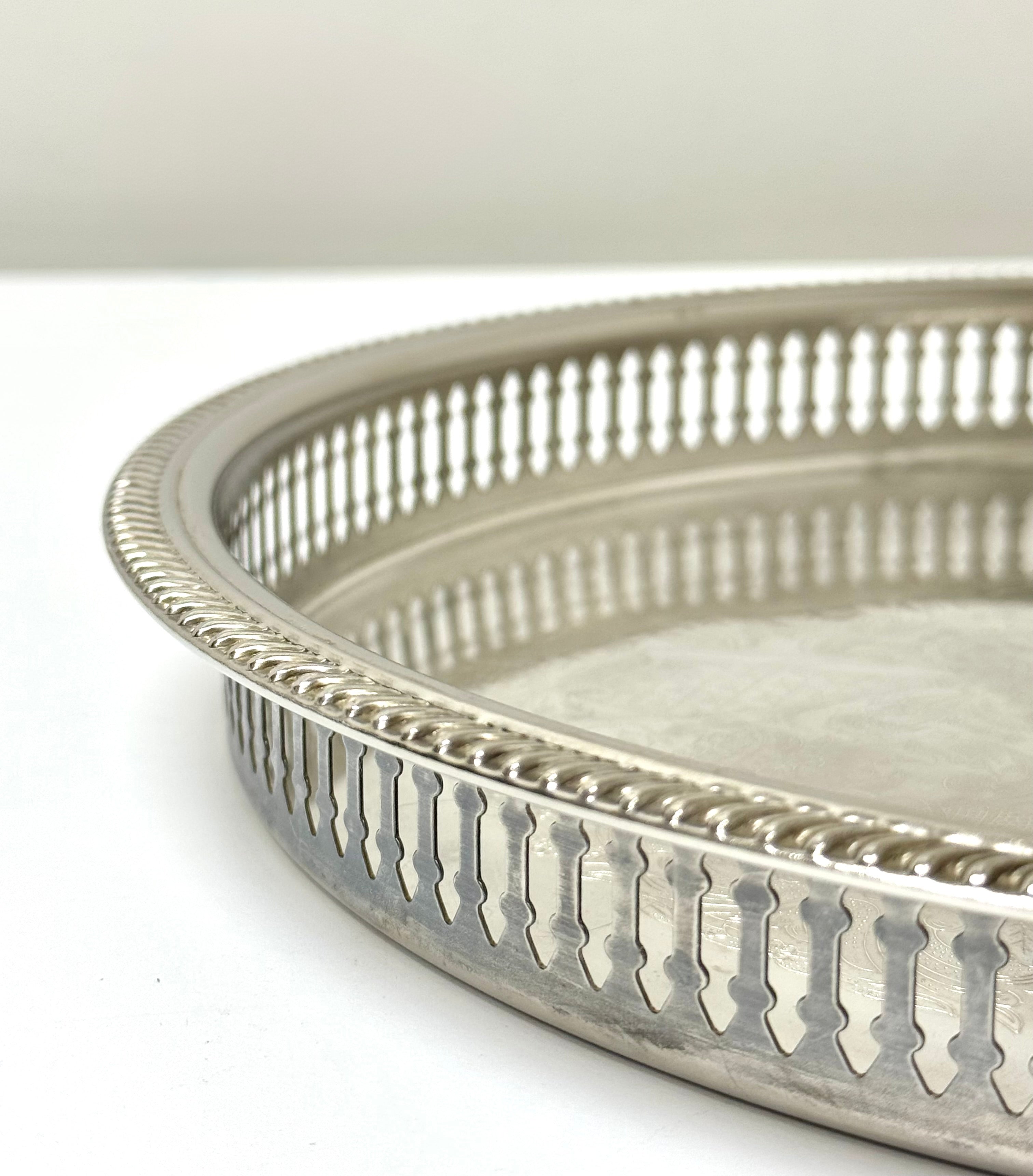 Vintage Silverplate 12-1/2" Gallery Tray