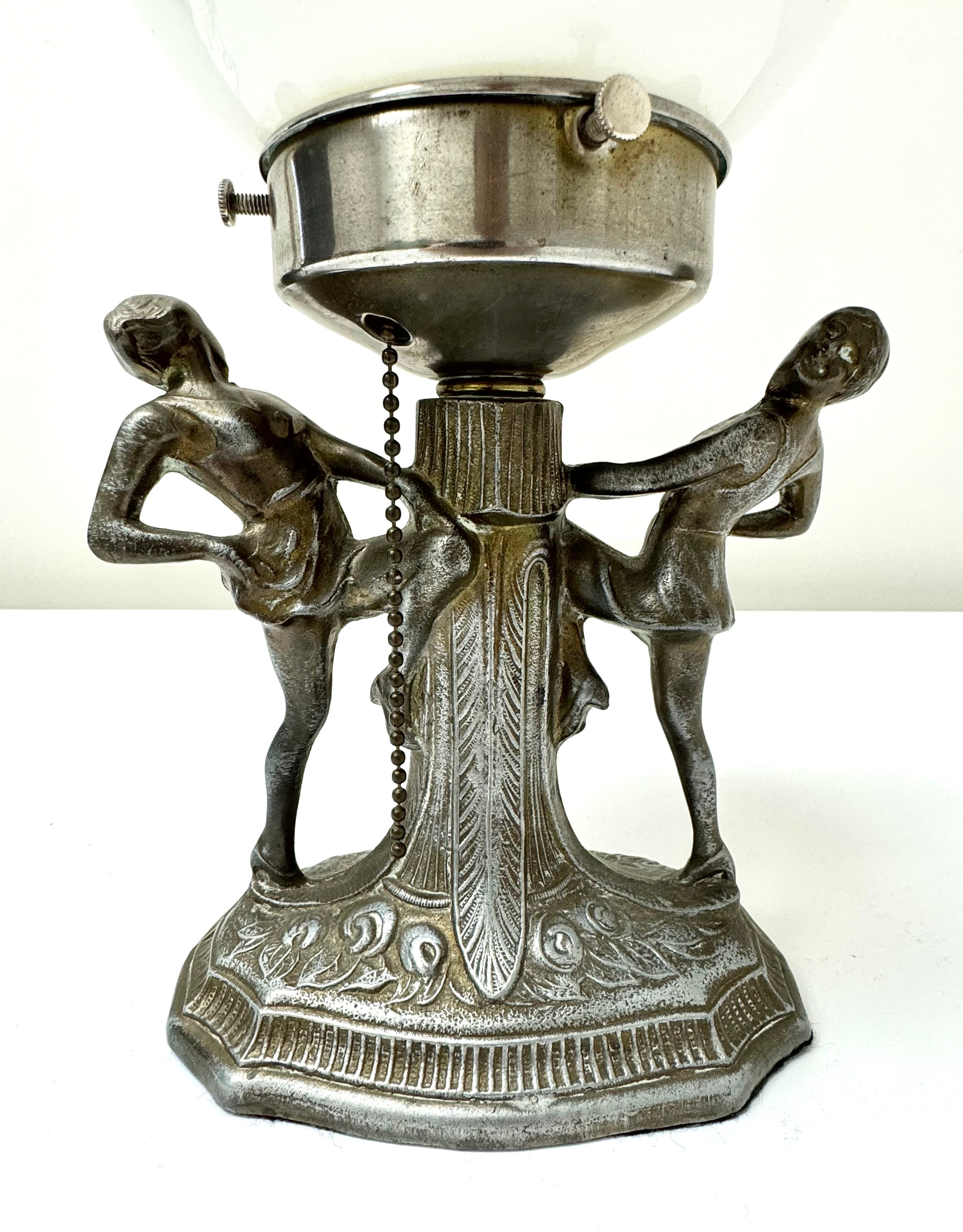 Vintage Art Deco Flapper Dancers Lamp
