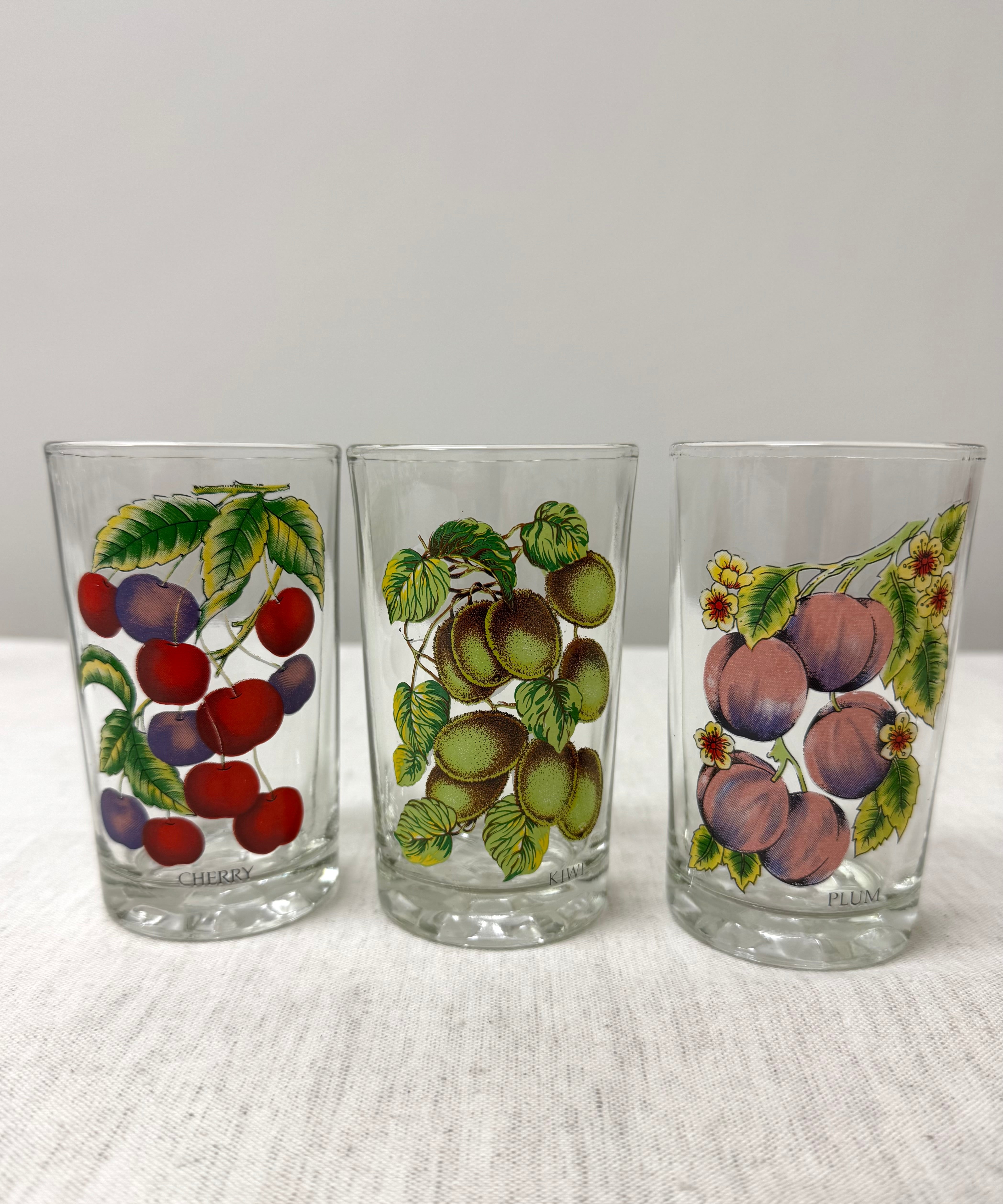 Vintage Fruit Juice Glasses Set of 6