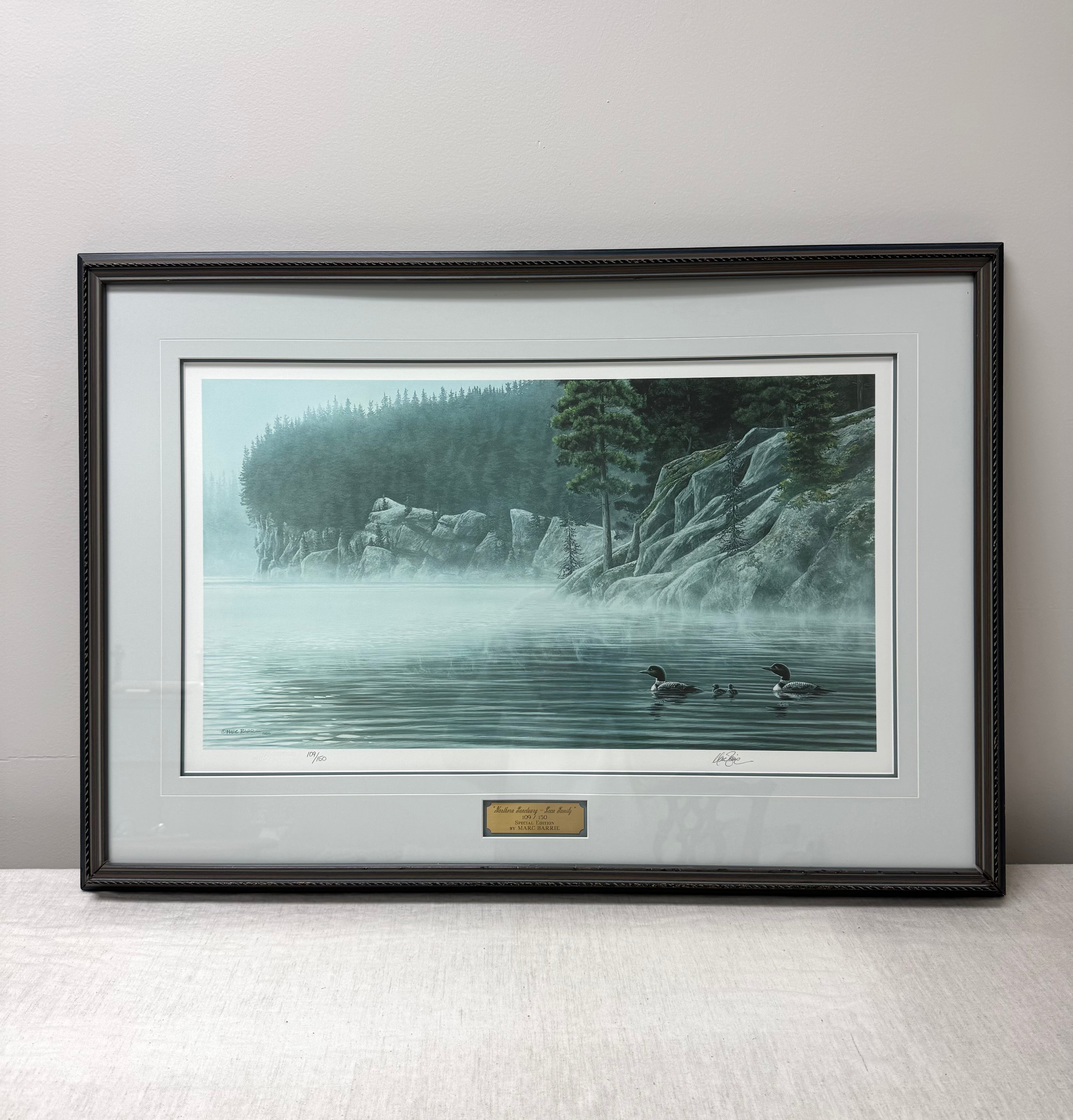 'Northern Sanctuary - Loon Family' Signed Print