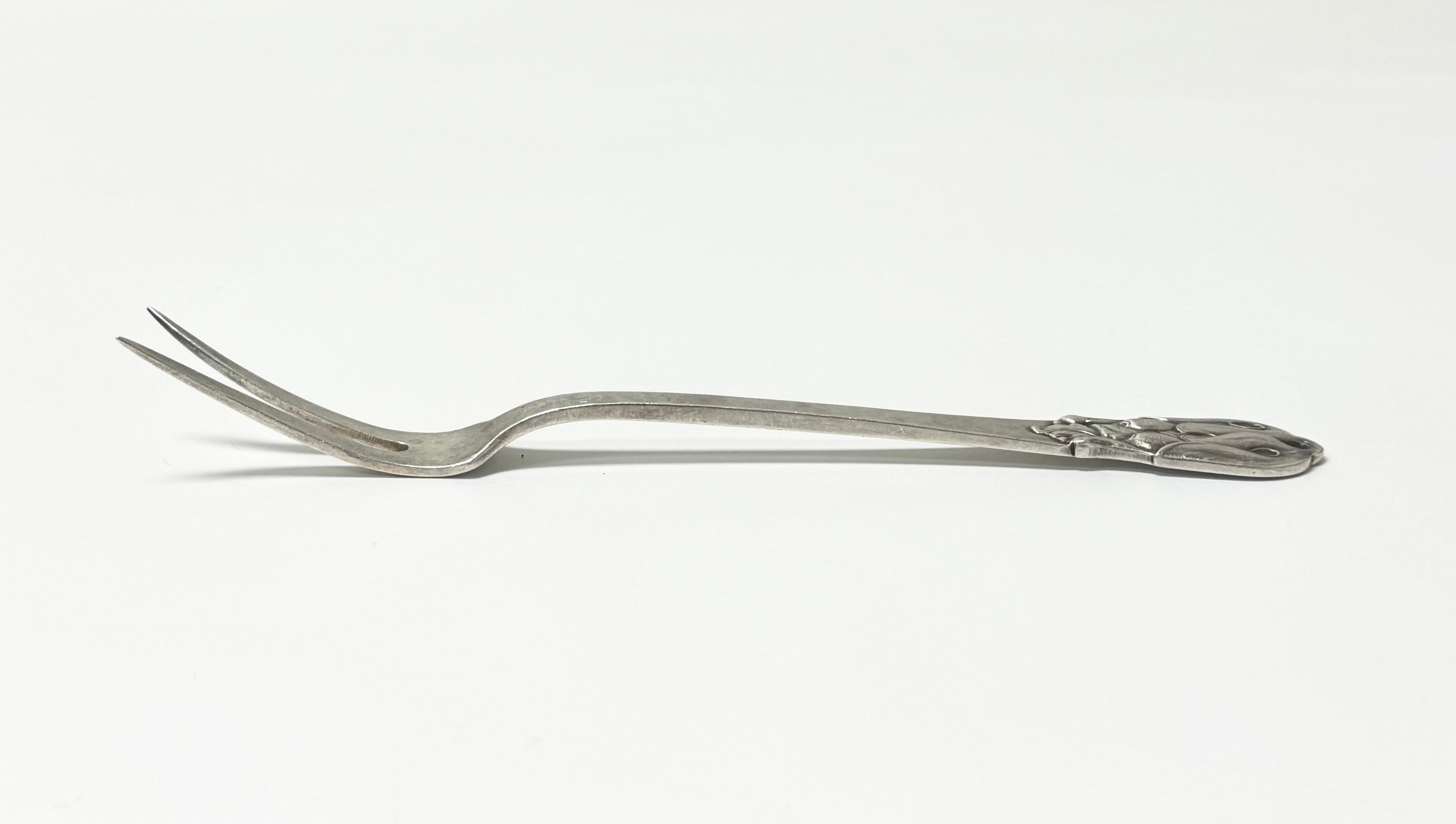 Vintage Sterling PETERSEN 'Blossom' Cold Meat Fork