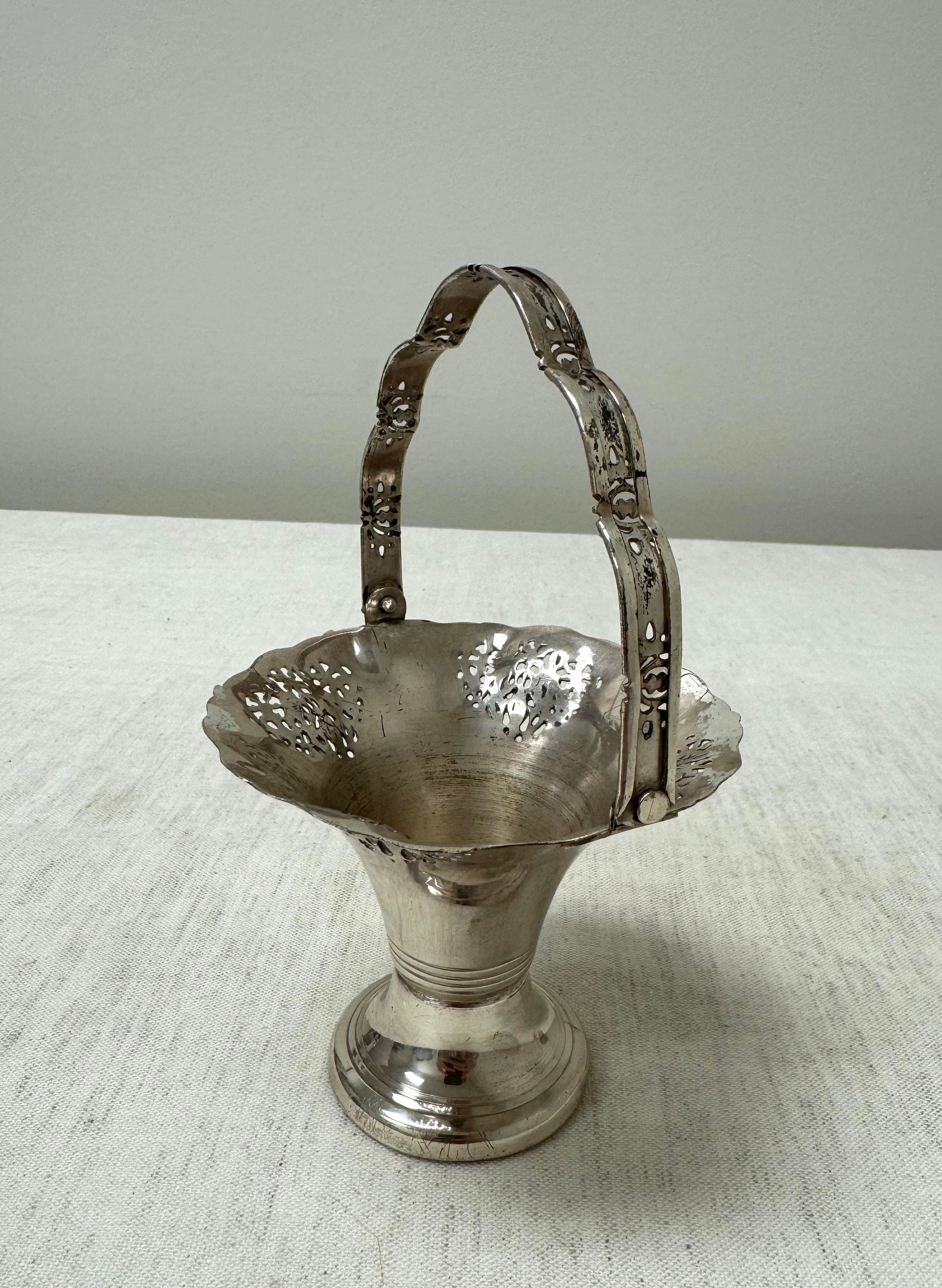 Vintage Silverplate Bride's Basket