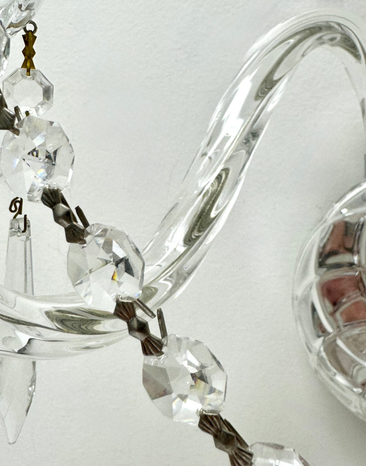 Cut Glass Two-arm Wall Sconce