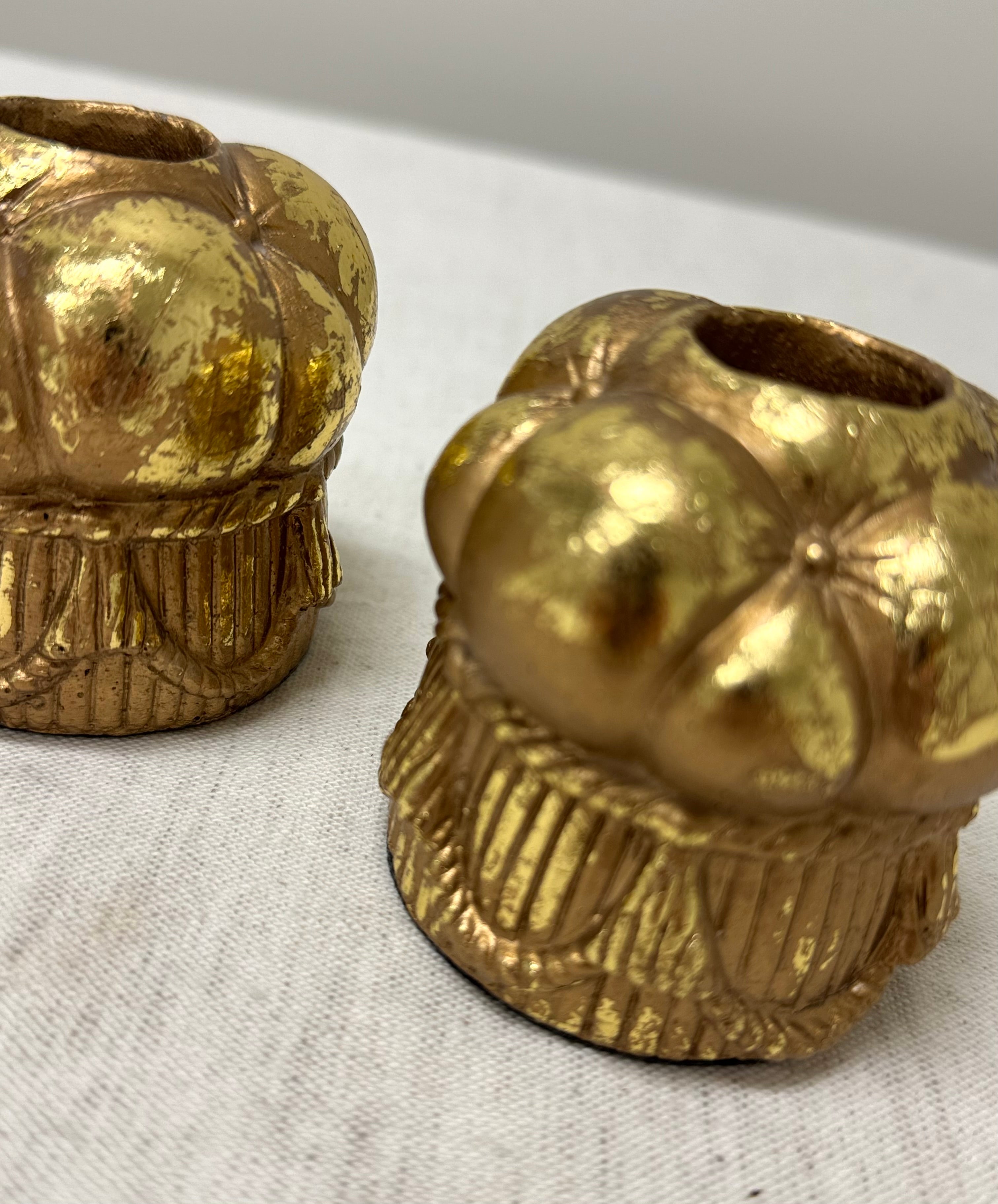 Gold Swag Candle Holders Set of 2