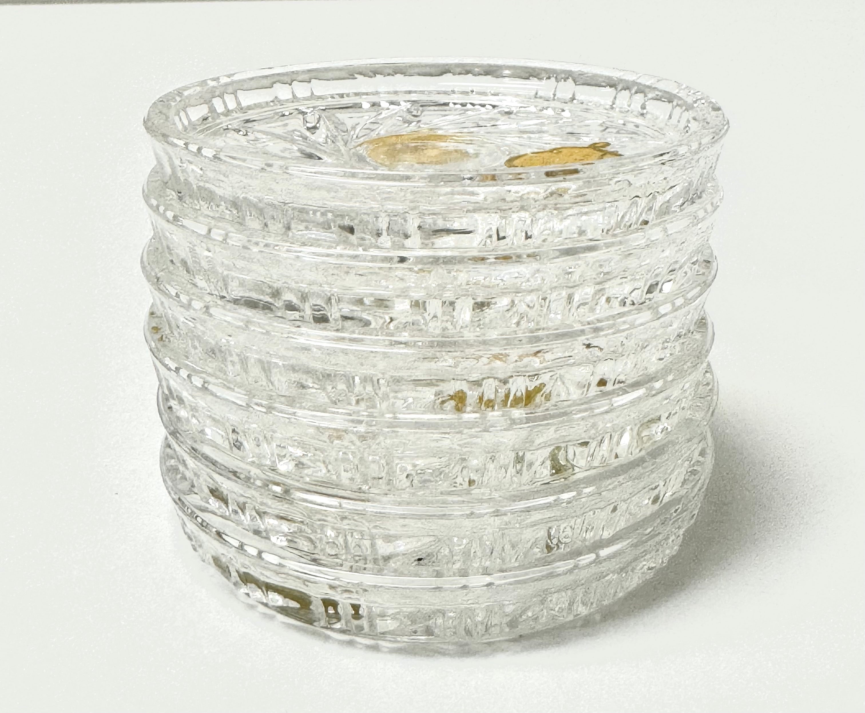 Cut Crystal Coasters Set of 6