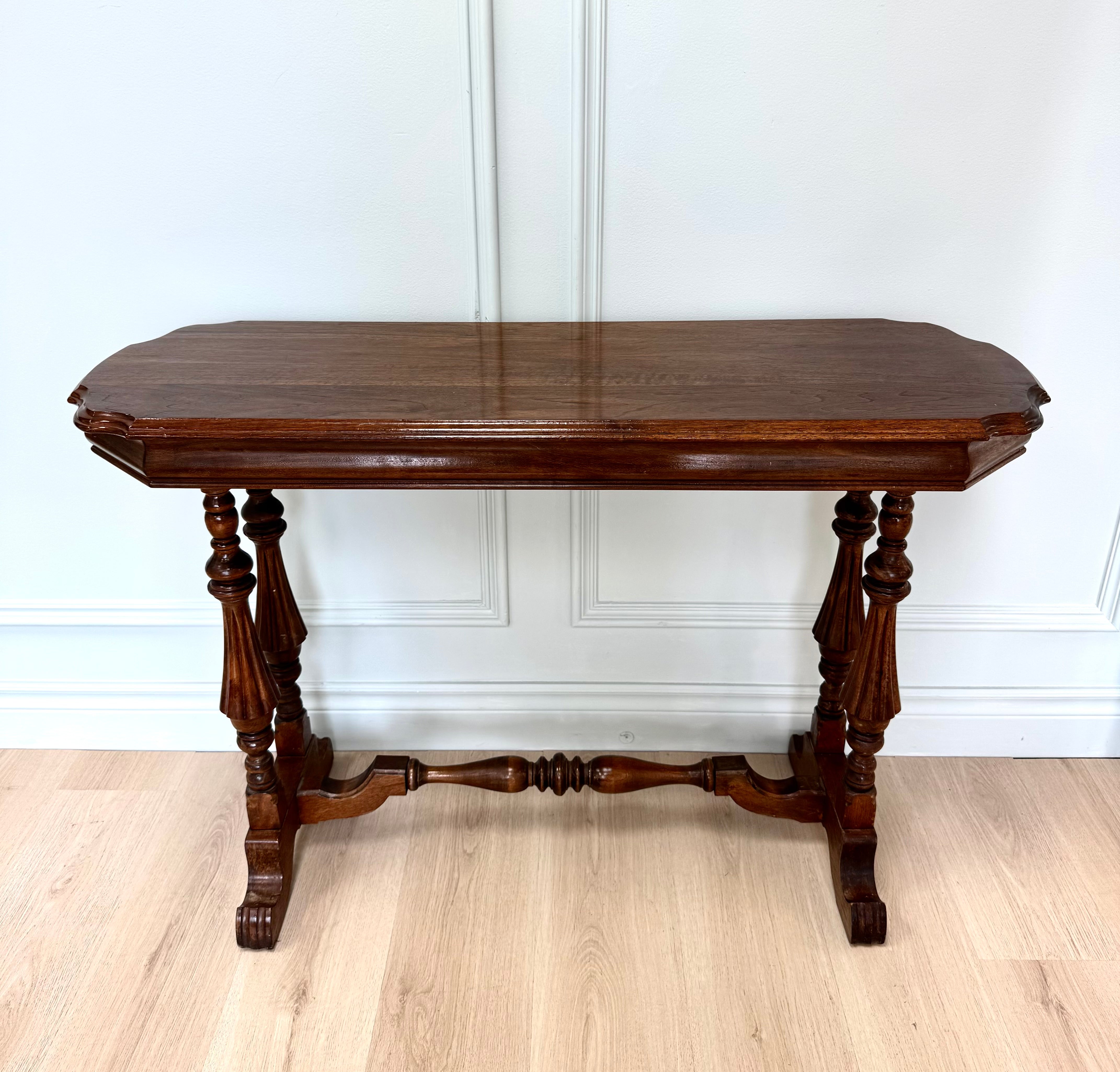 Vintage Trestle Console Table