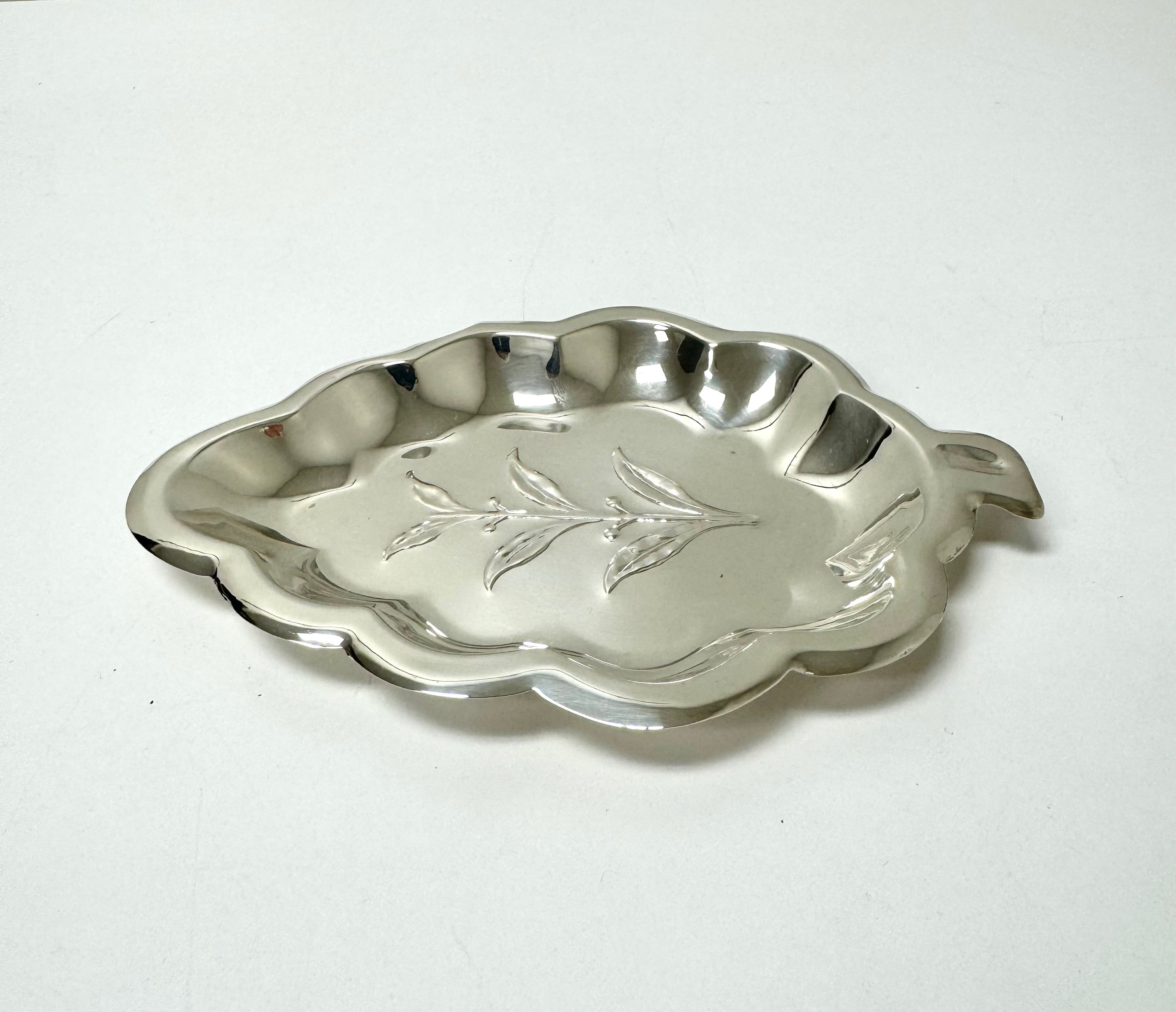 Vintage Sterling Leaf Dish
