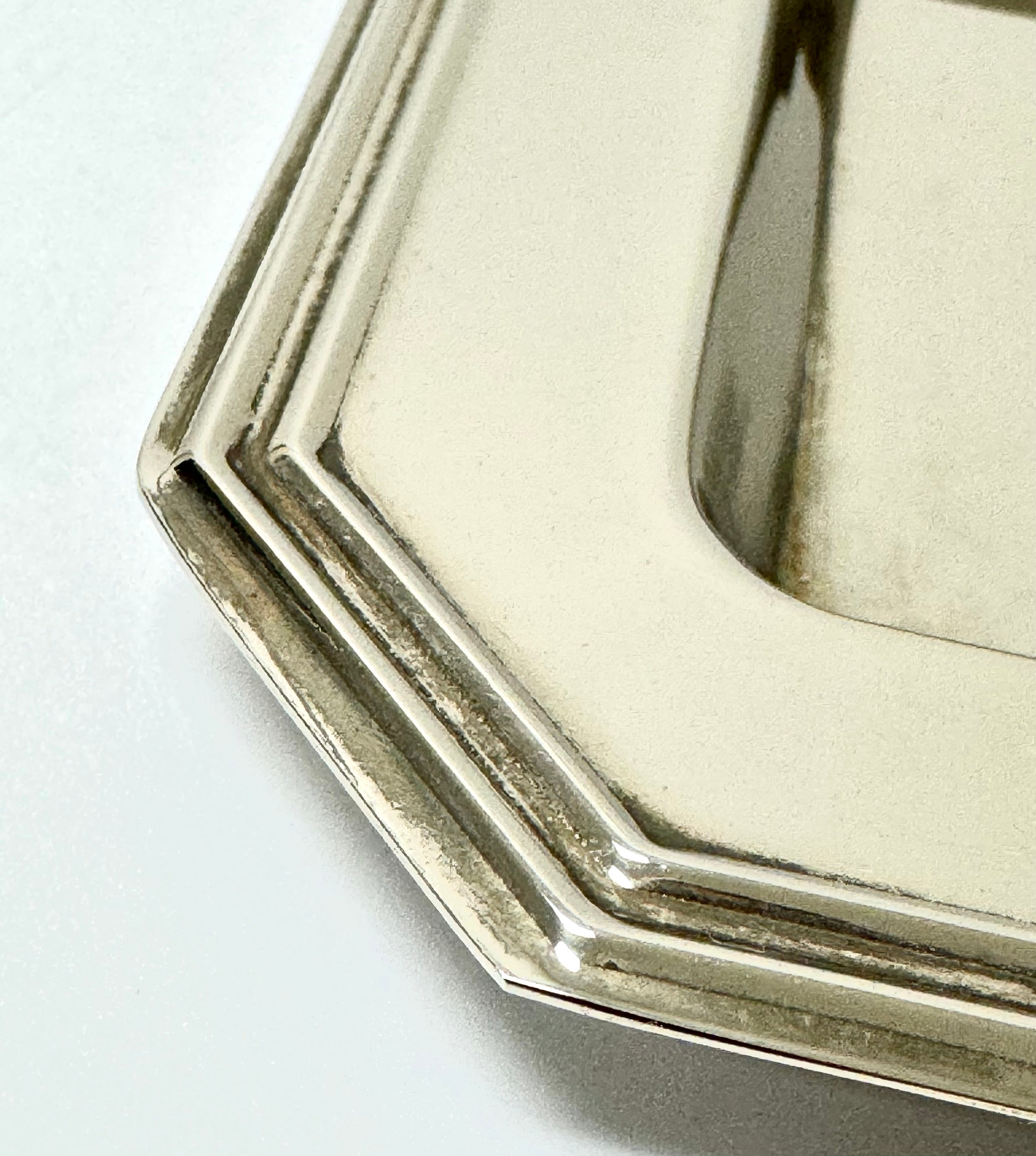 Vintage Silverplate Hexagonal Tray