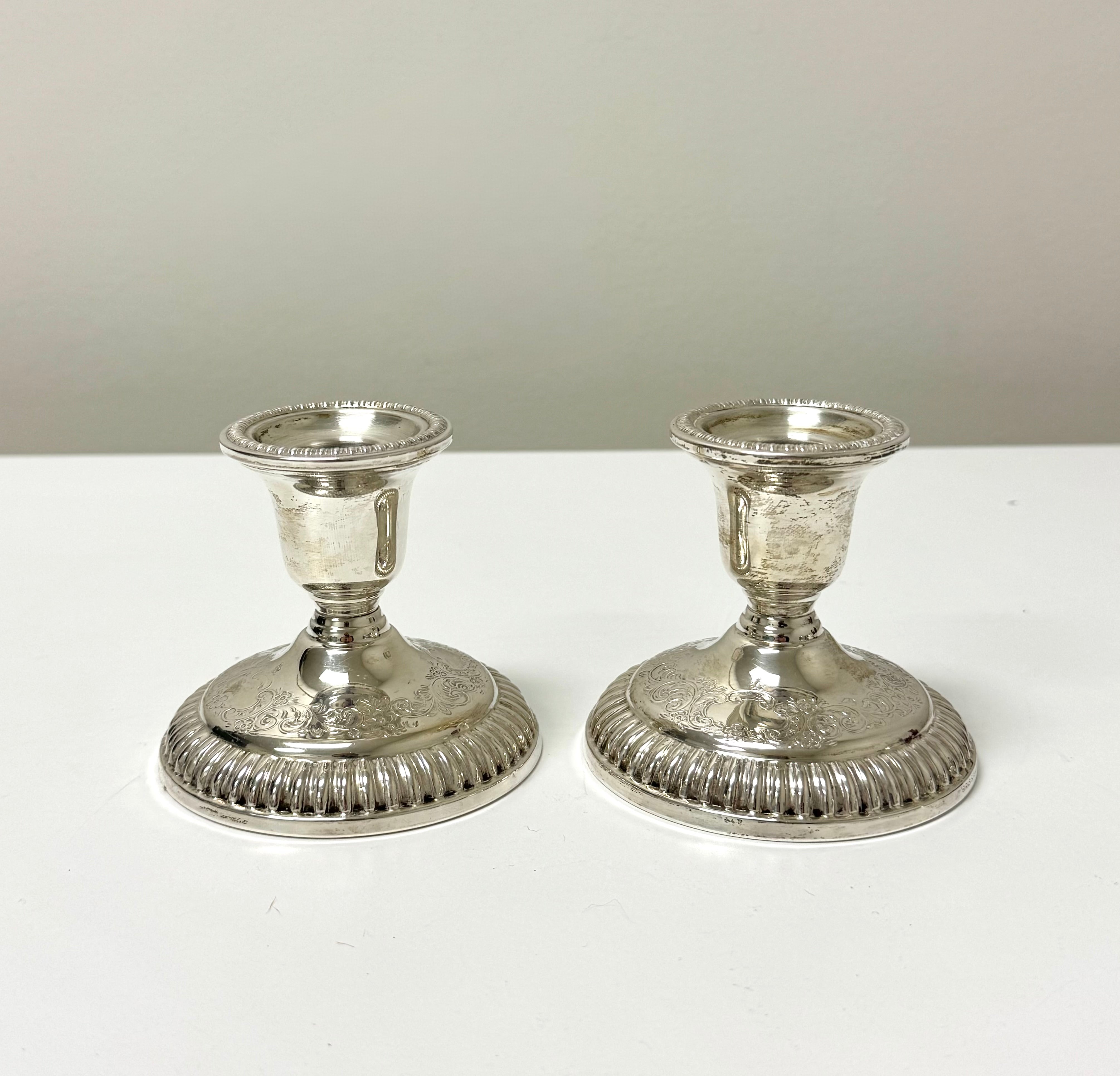 BIRKS Sterling Candle Holders Set of 2