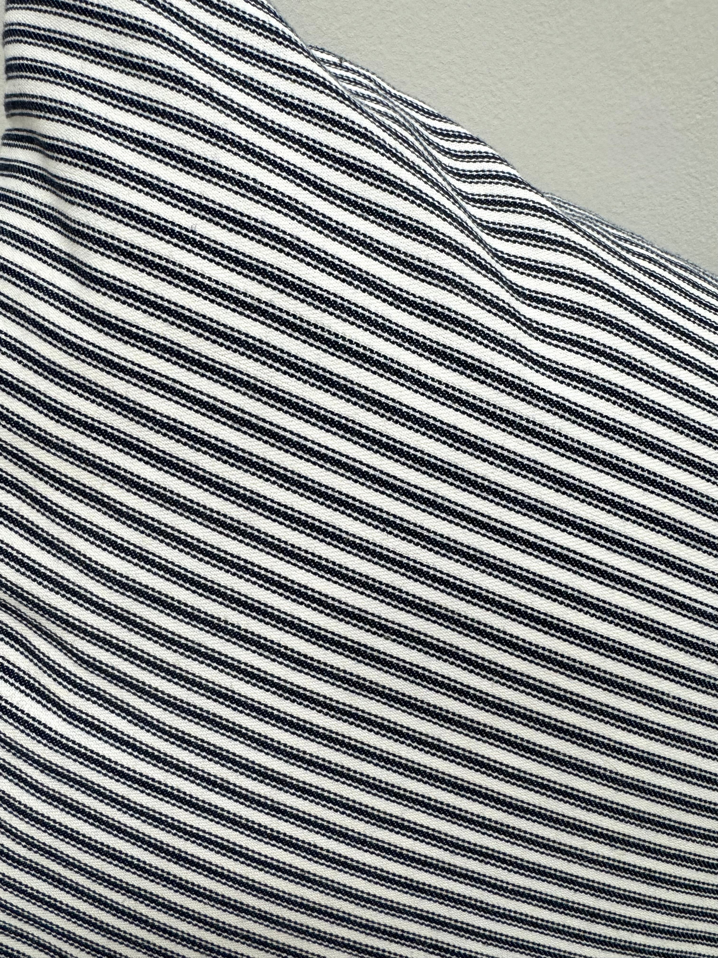 Navy & White Ticking Stripe 18" Pillow