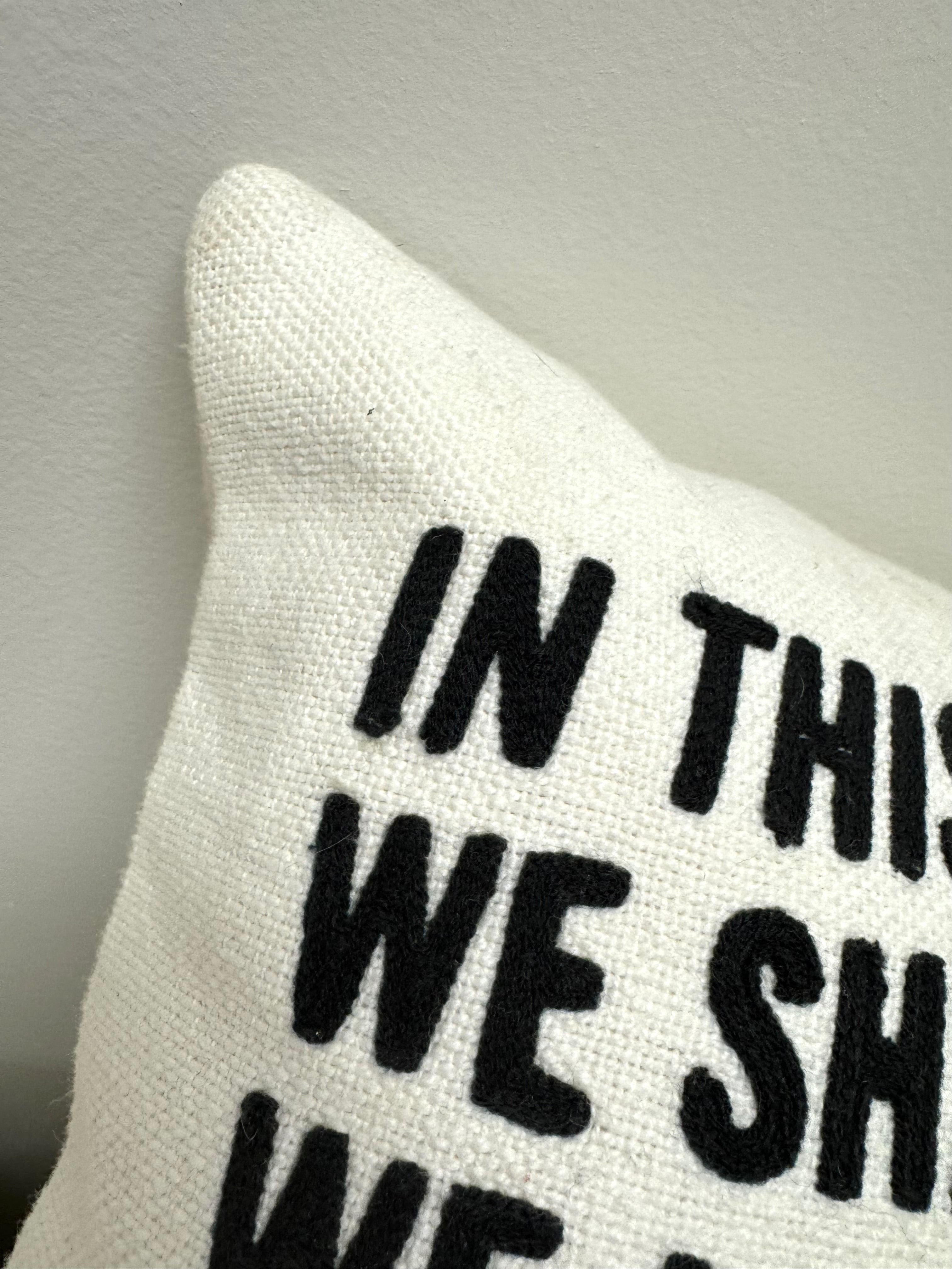'In This Home...' Ivory & Black 17" Pillow