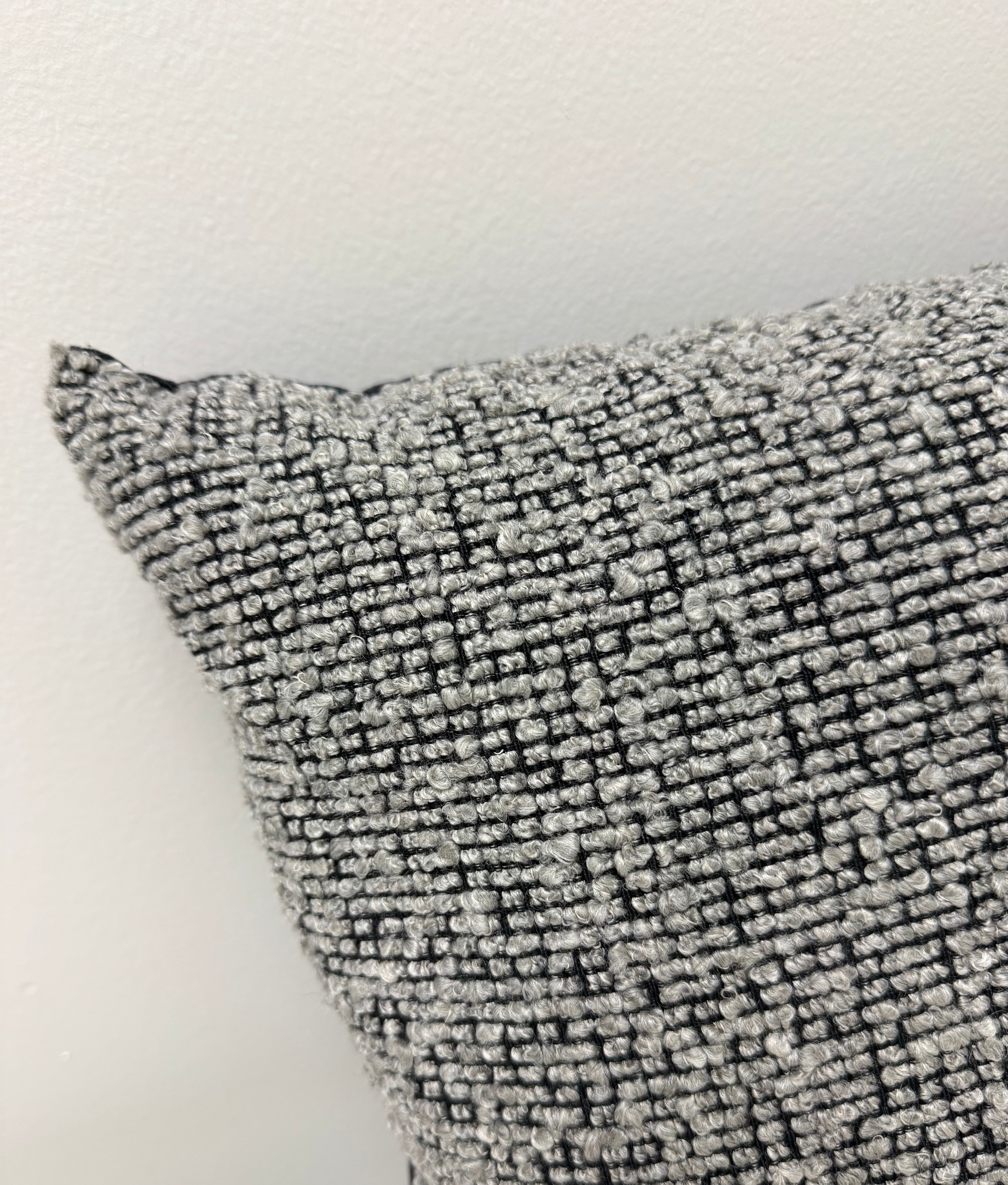 Gray & Black Textured 28" x 15" Pillow